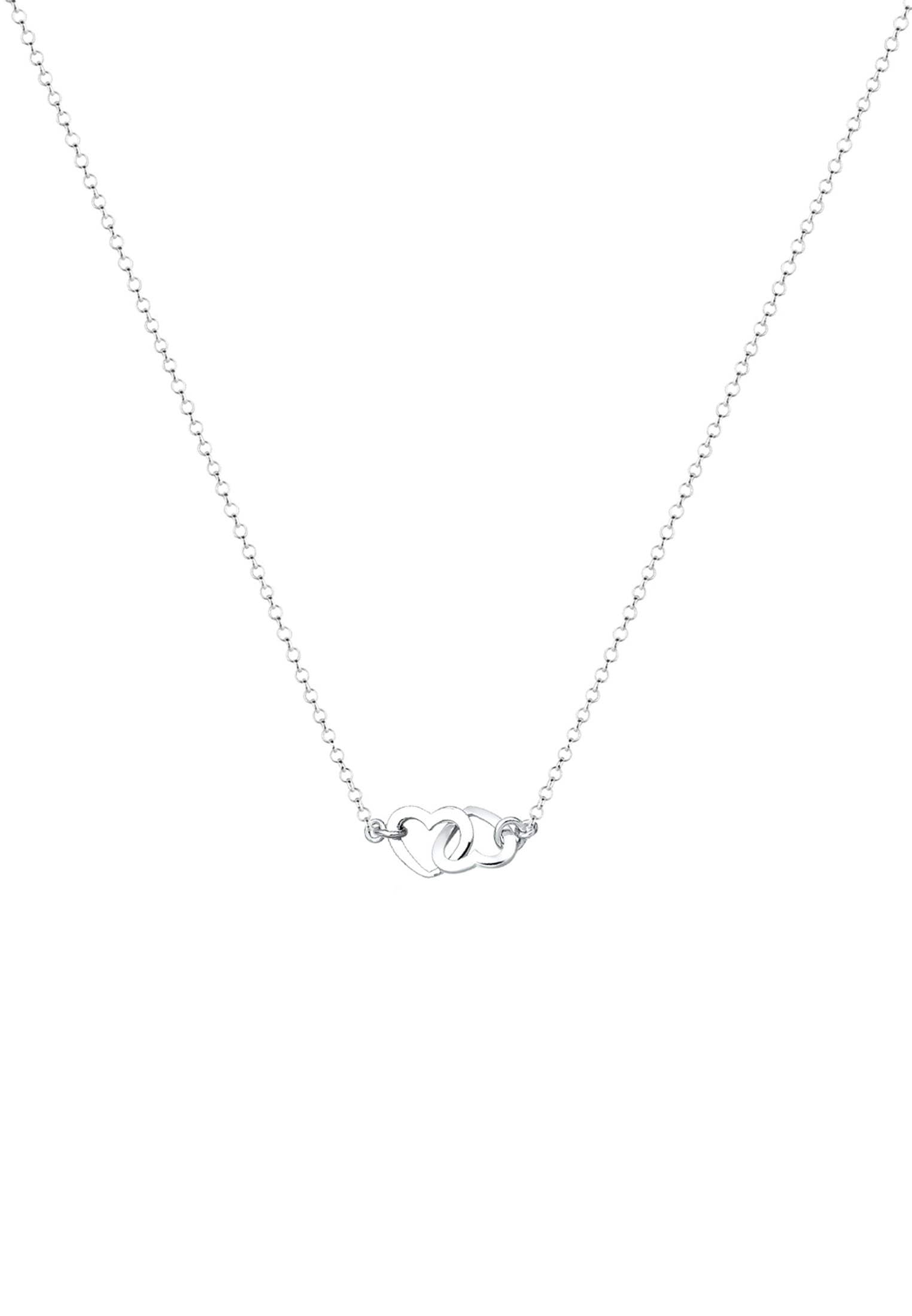 Elli Kette mit Anhänger »Herz Liebe 925 Sterling Silber«