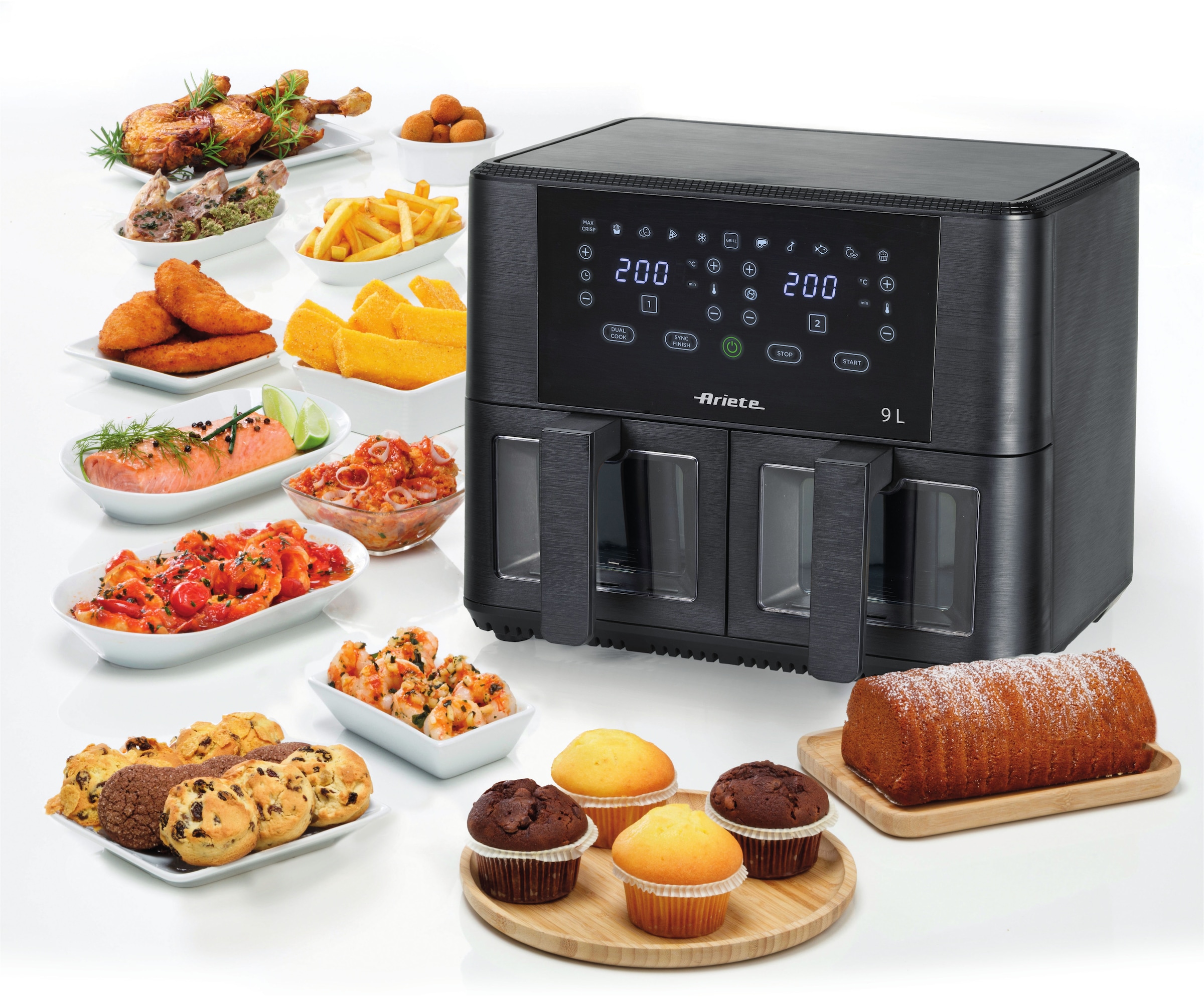 Heißluftfritteuse »4631 Air Fryer Dual 9 L«, 2400 W