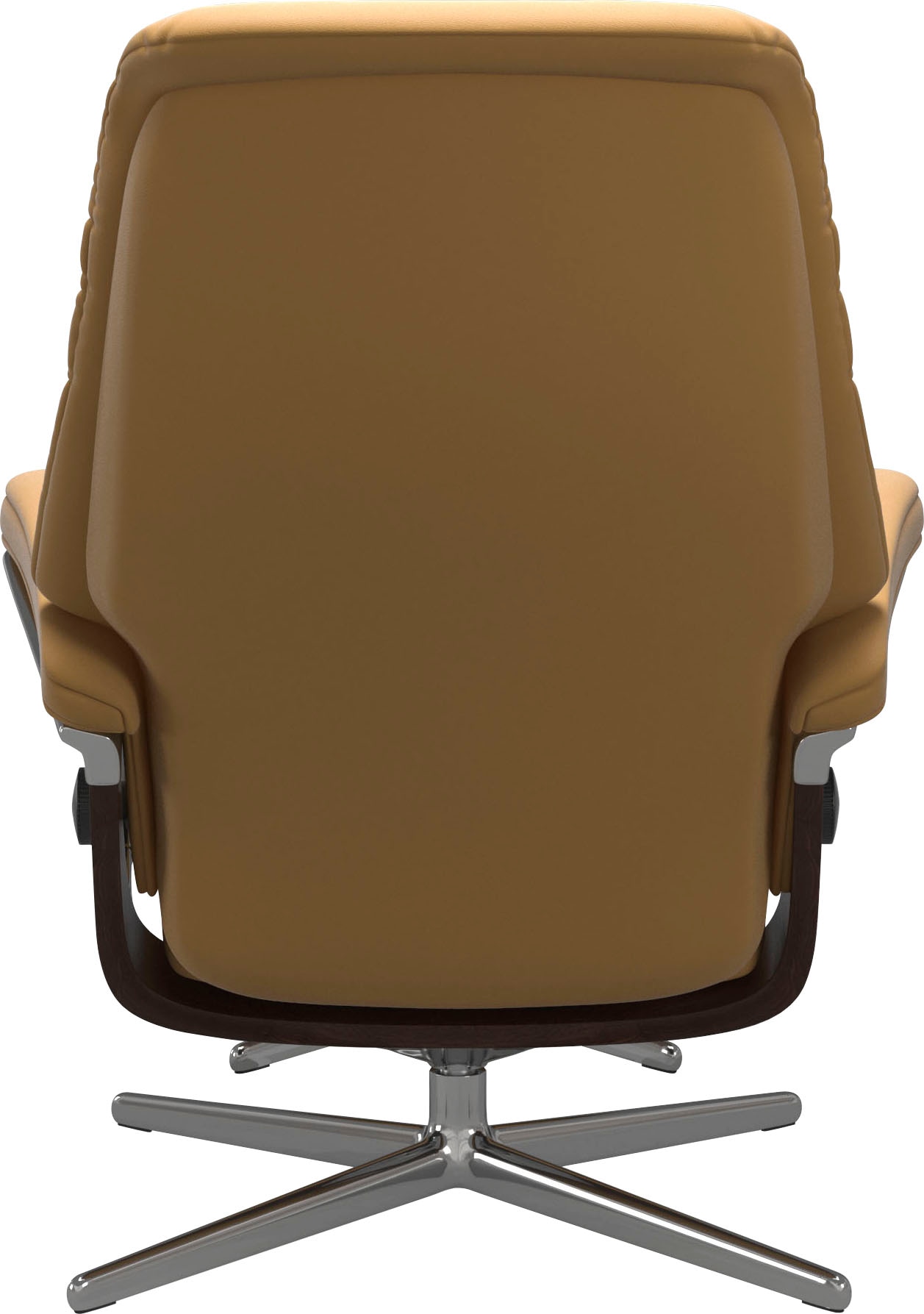 Stressless® Relaxsessel »Sunrise«, (Set, Relaxsessel mit Hocker), mit Hocker, mit Cross Base, Größe S, M & L, Holzakzent Braun