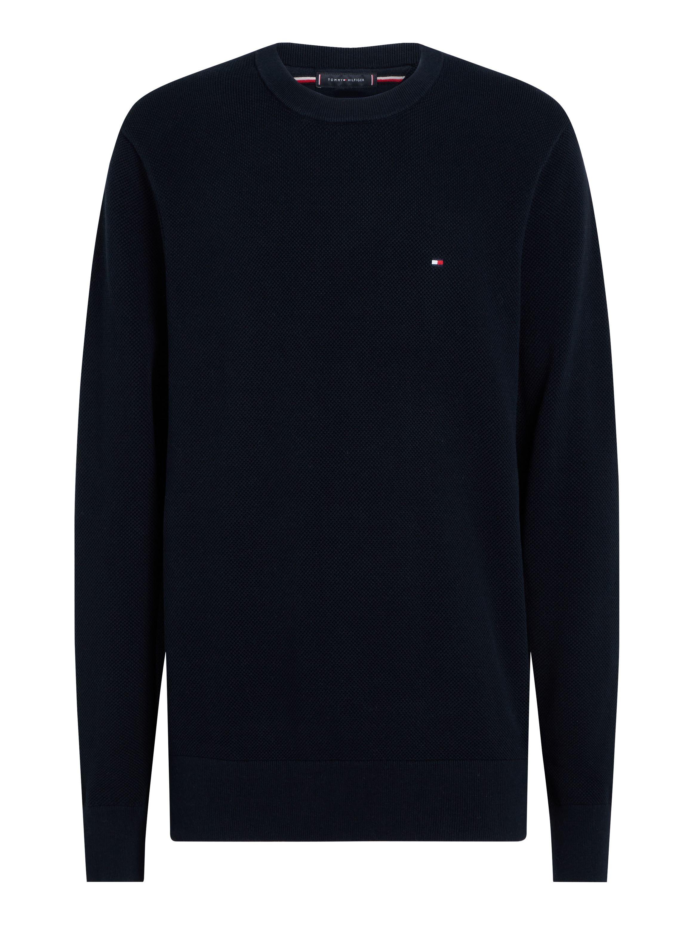 Tommy Hilfiger Rundhalspullover »ESSENTIAL STRUCTURE CREW NECK«, mit feiner Struktur