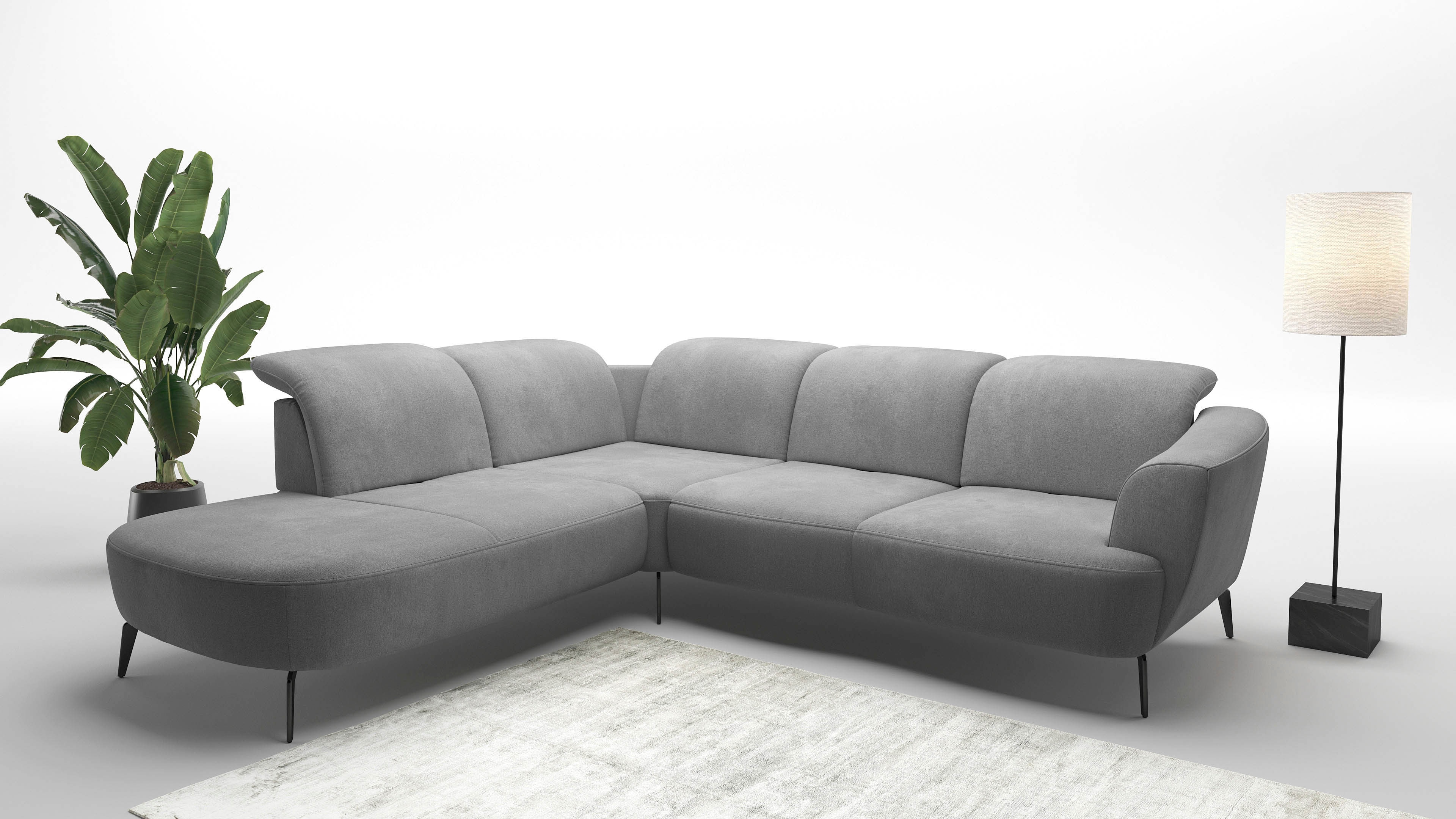 sit&more Ecksofa "Zoe" ink.Sitztiefenverstellung, wahlweise mit Kopfteilverstellung