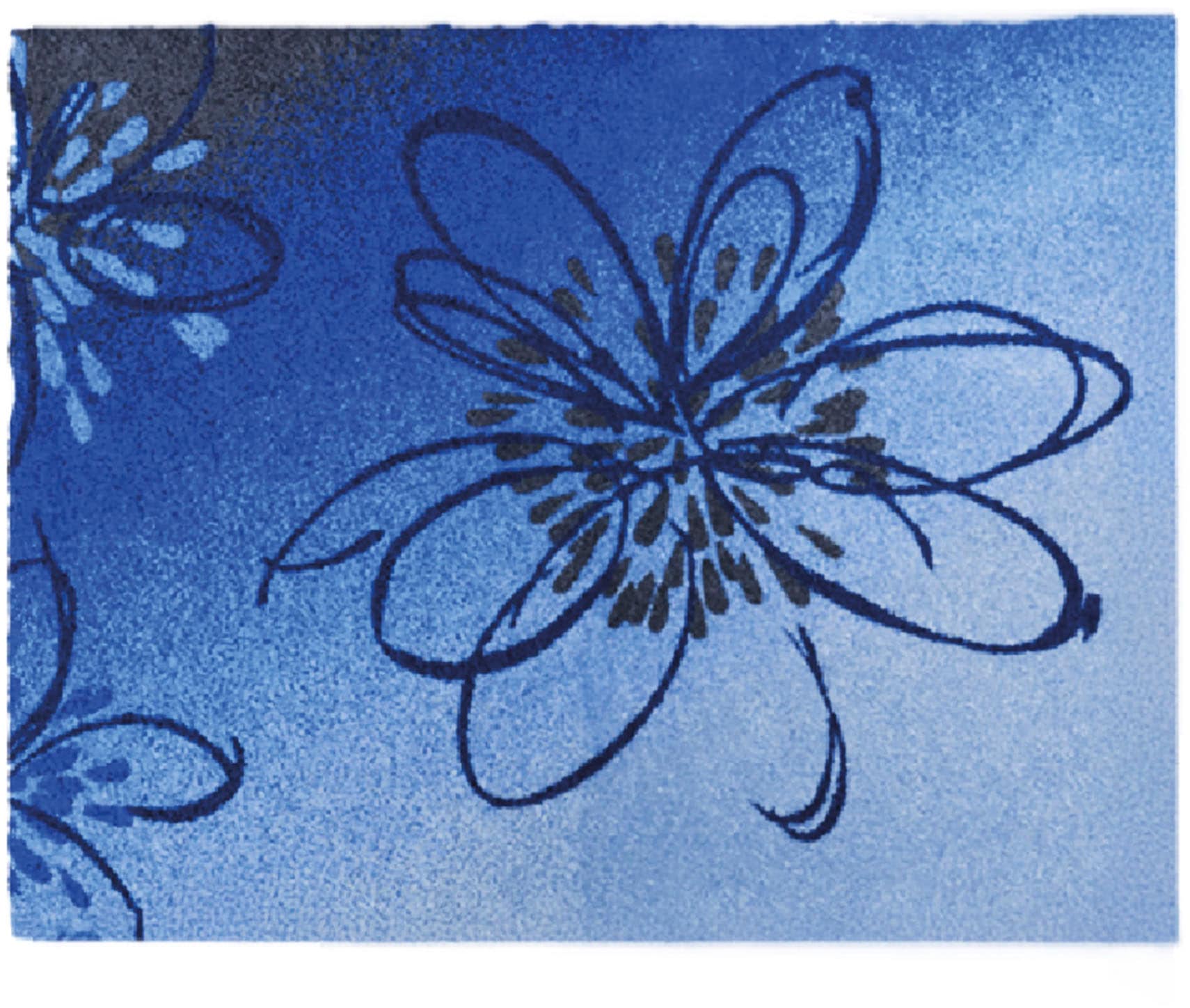 Thumbnail - Grund Badematte "Lusia" Höhe 20 mm rutschhemmend beschichtet fußbodenheizungsgeeignet Florales Design mit sanftem Farbve...