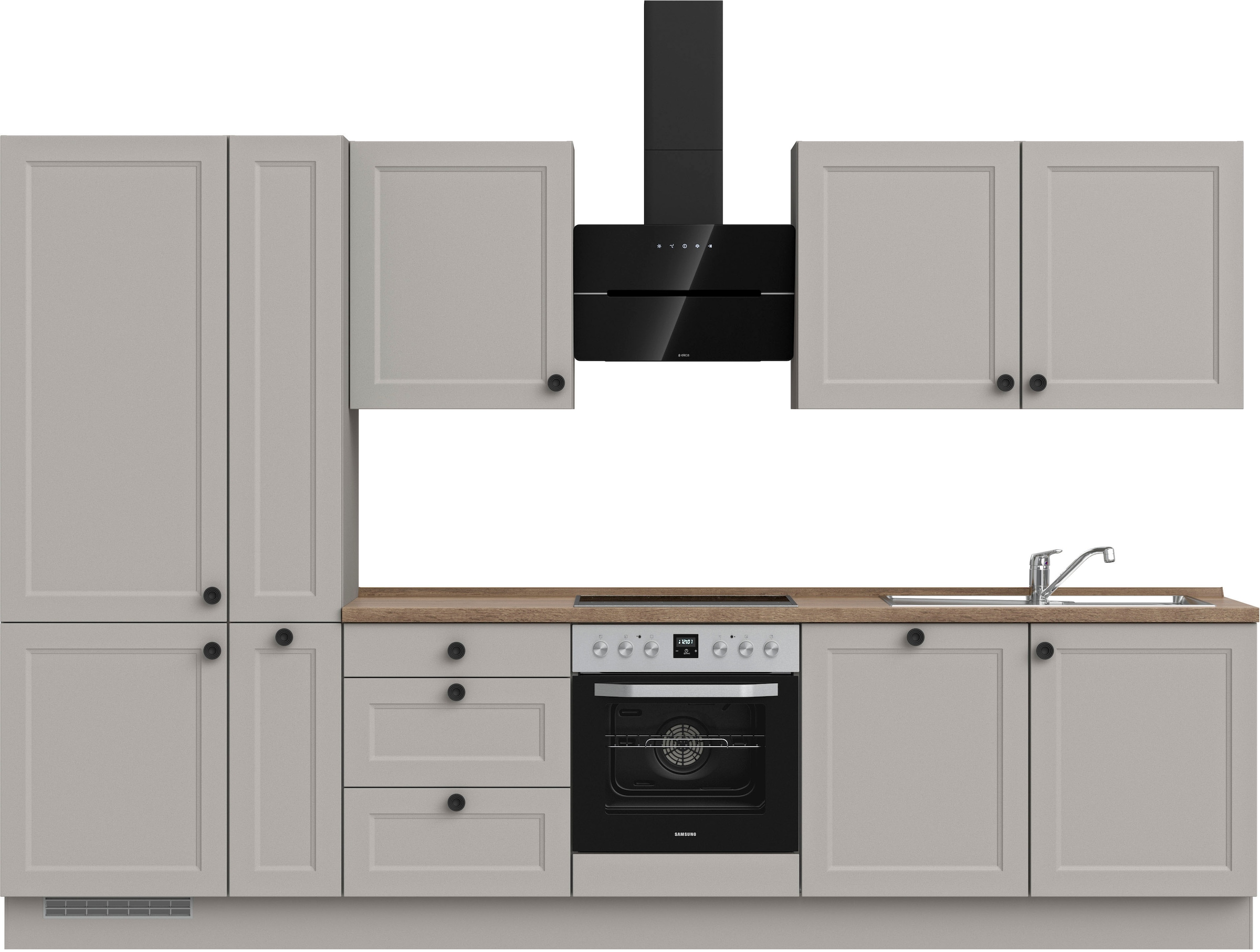 nobilia® Küchenzeile »"Cascada premium"«, vormontiert, Ausrichtung wählbar, Breite 330 cm, ohne E-Geräte