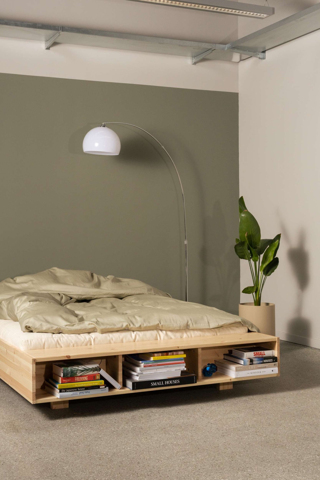 Karup Design Stauraumbett »Merge Bed Bettgestell m. integrierter Bank m. Stauraum, mehrere Größen«, inkl. Lattenrost, excl. Matratze, FSC®-zertifiziertes Massivholz