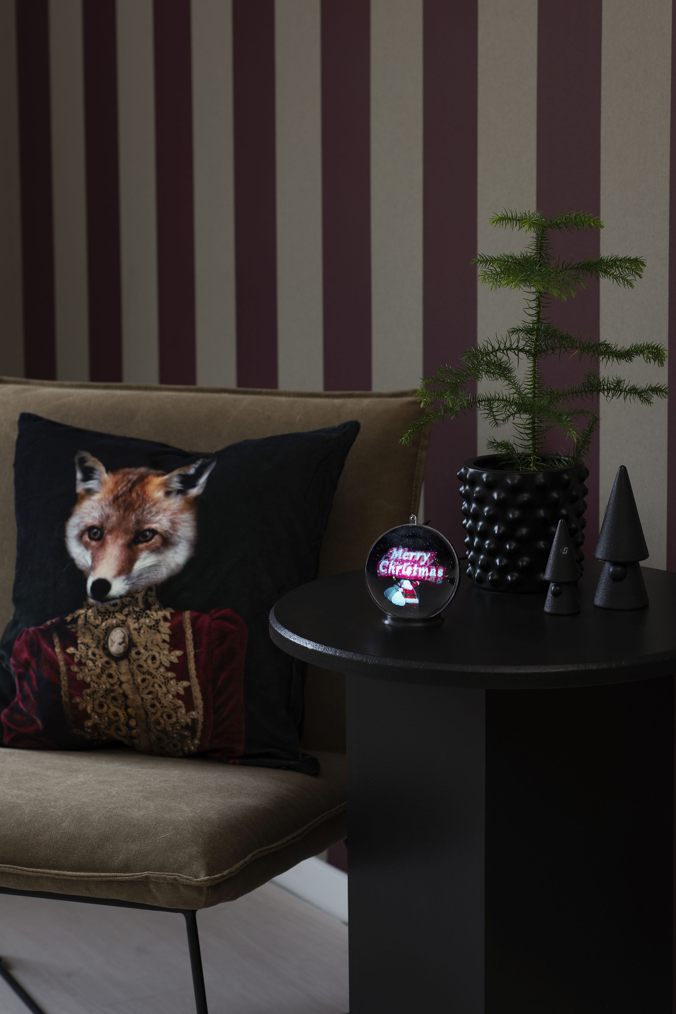 KONSTSMIDE Dekolicht "Merry Christmas" LED-Modul 1 Stk. Farbwechsler 3D Hologrammkugel
