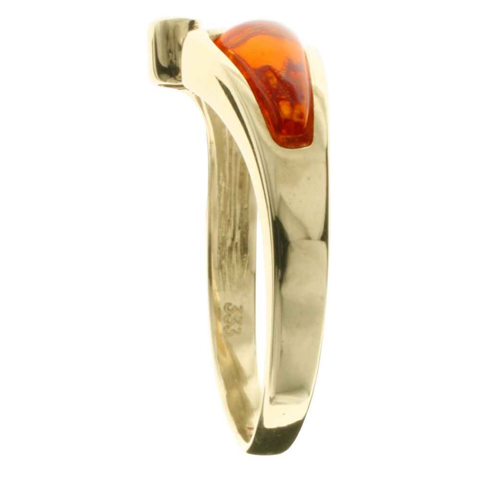 Fingerring OSTSEE-SCHMUCK "- Agneta - Gold 585/000 - Bernstein/Brillant" Gr. 58, gold (gold 585, goldfarben, gelb), Fingerringe, Damen, 58, Fingerring 3