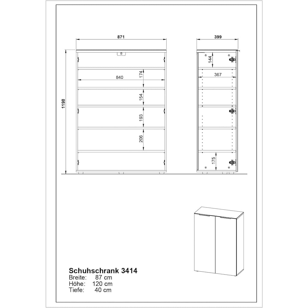 GERMANIA Schuhschrank »GW-GENOVA Schuhschrank 3414«