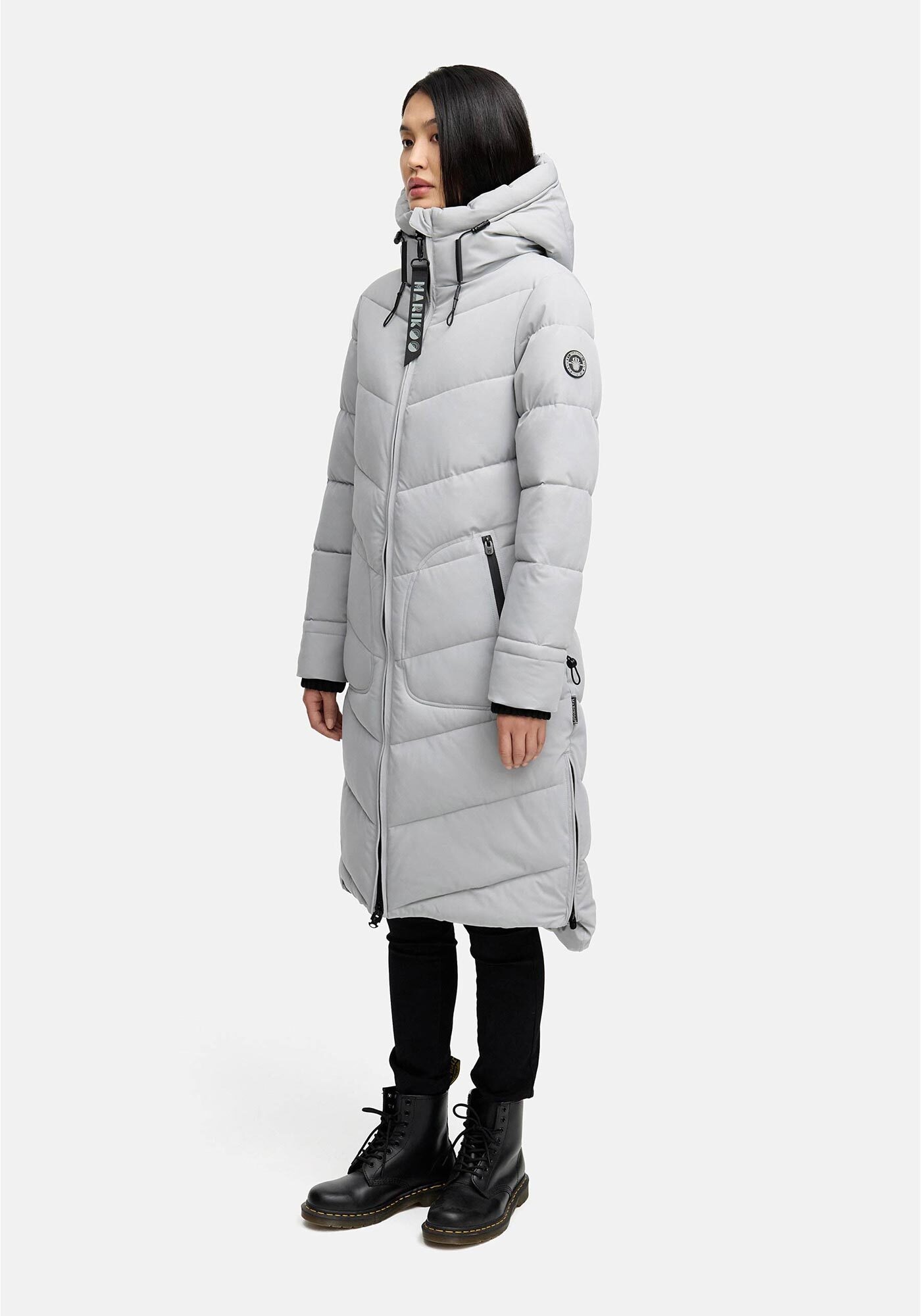 Marikoo Winterjacke »Benikoo«, mit Kapuze, langer Winter Mantel gesteppt