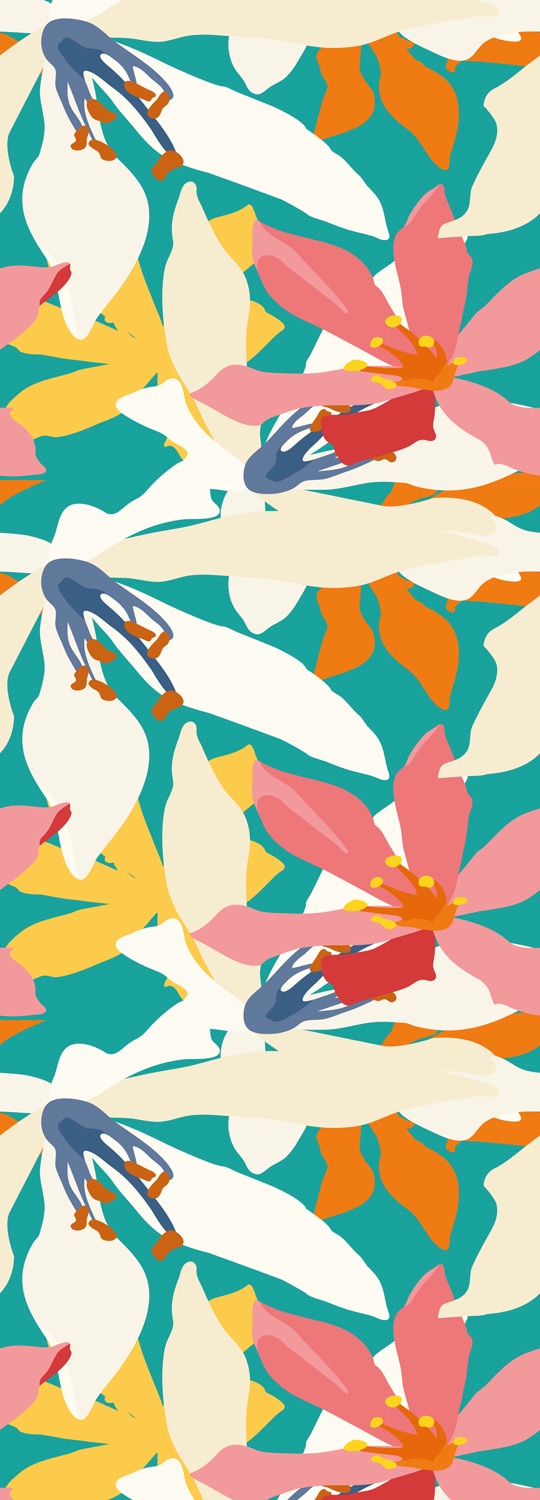 QUEENCE Vinyltapete "Davina", B/L: 0,9mm x 2,5mm, Rollen:, bunt, Tapeten, 90x250cm, selbstklebend, kinderleichte Anbringung,, Sticker