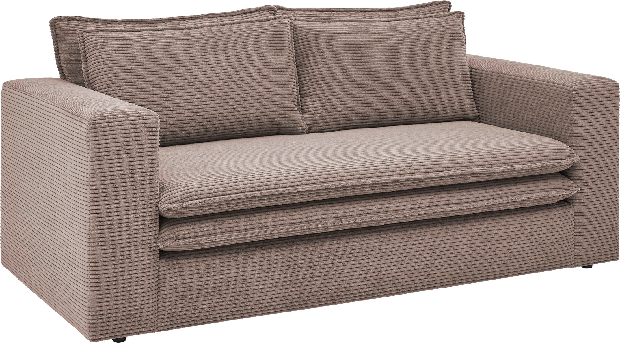 Places of Style 2-Sitzer »PIAGGE«, Hochwertiger Cord mit weicher Velours-Struktur