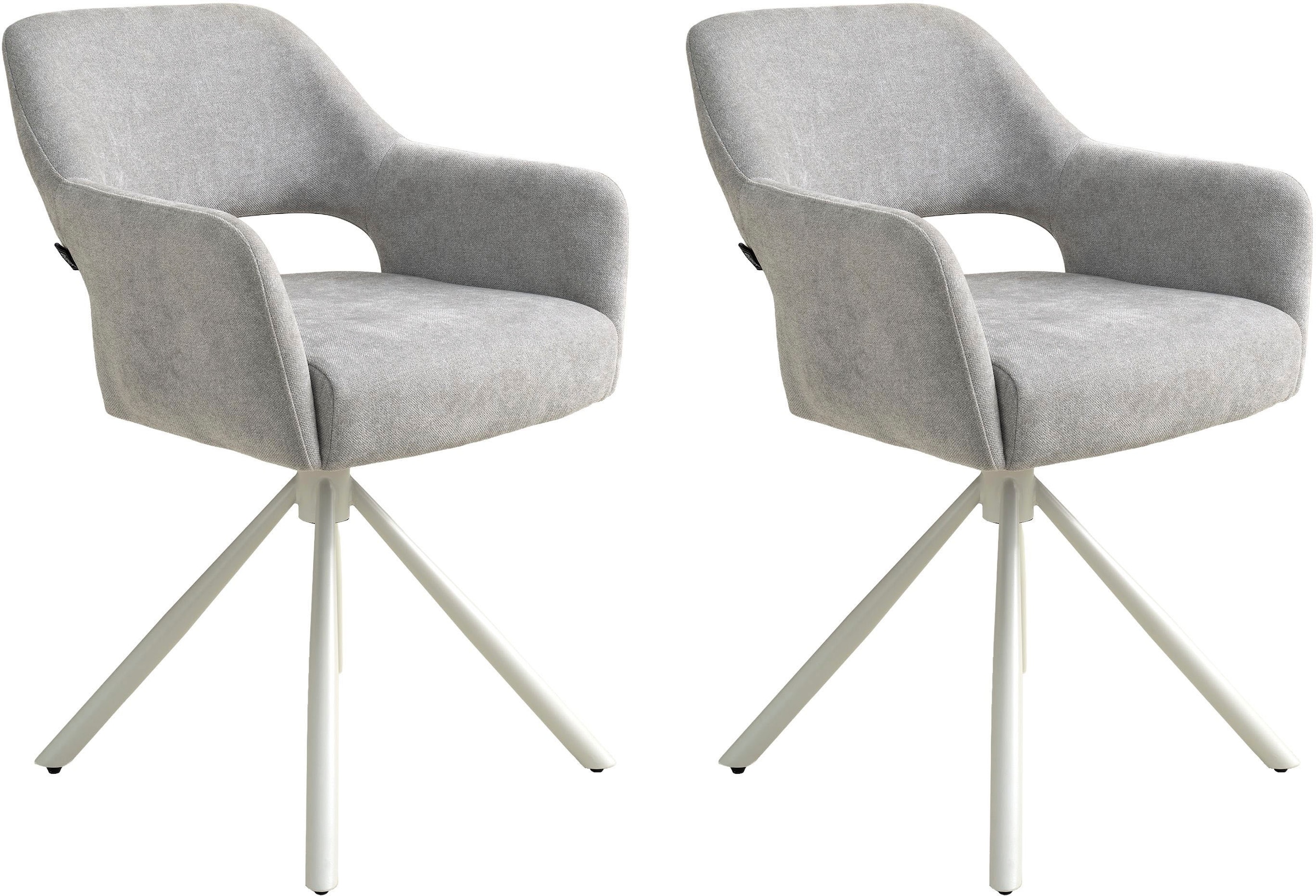 SCHÖNER WOHNEN-Kollektion Esszimmerstuhl »STAVANGER, 360° drehbar mit Rückholfunktion« (Set) 2 Stk.mit Taschenfederkern, Bezug Webstoff, Untergestell pulverbeschichtet
