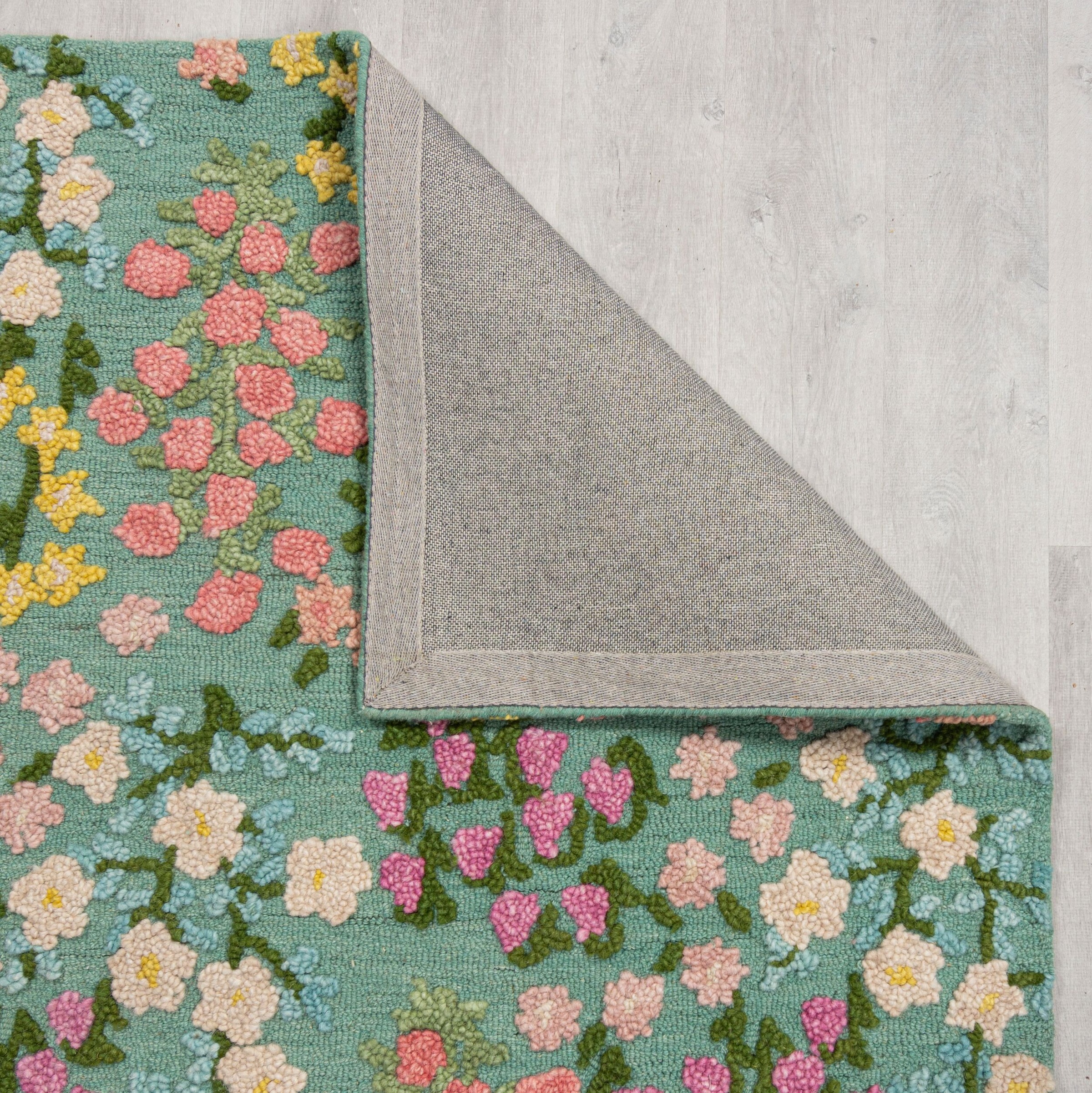 Thumbnail - FLAIR RUGS Wollteppich "Emilia Floral, Hoch-Tief-Struktur," rechteckig 9 mm Höhe florales Design, Wohnzimmer, Schlafzimm...
