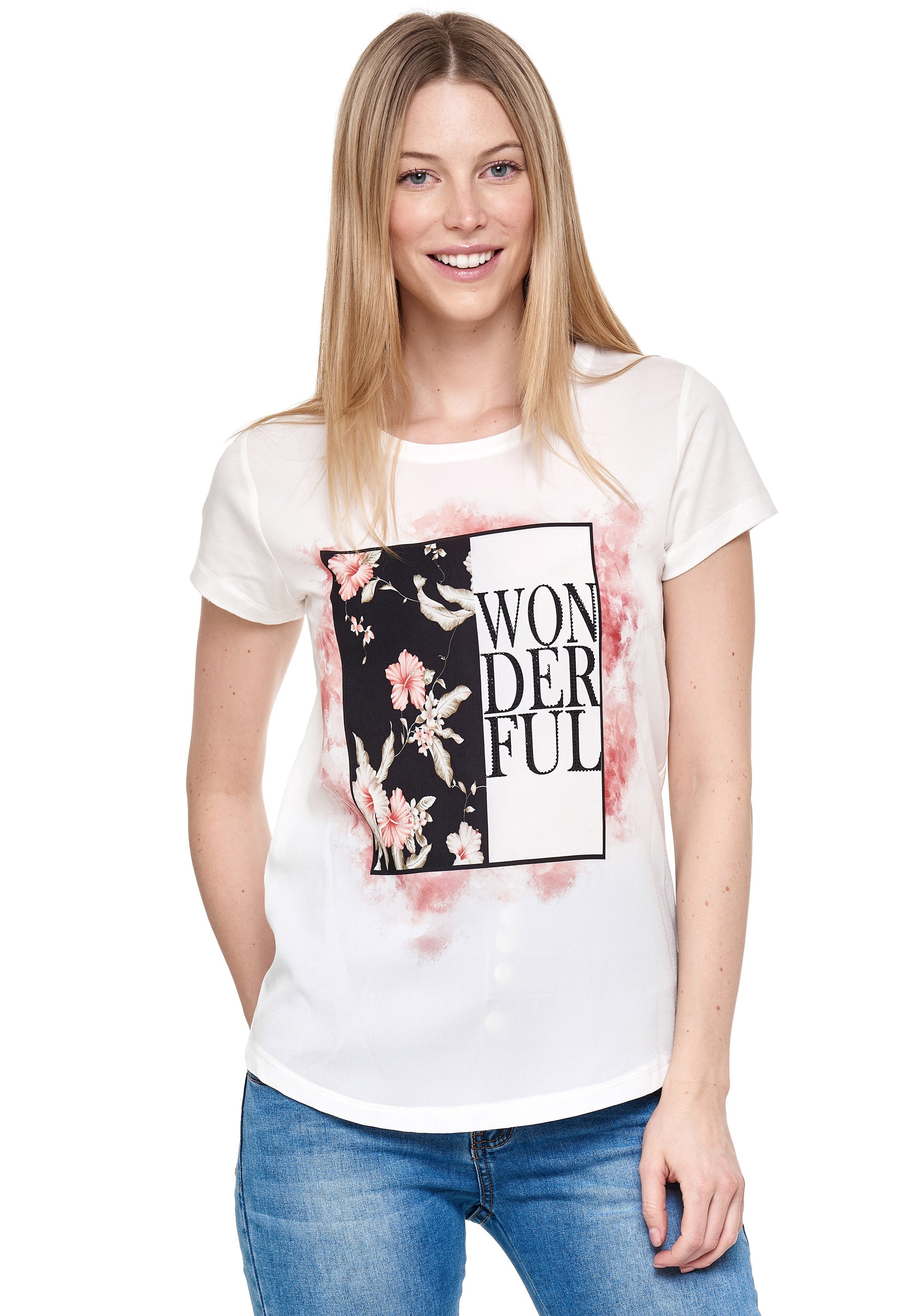Decay T-Shirt, mit | schickem kaufen für Blumenmotiv BAUR