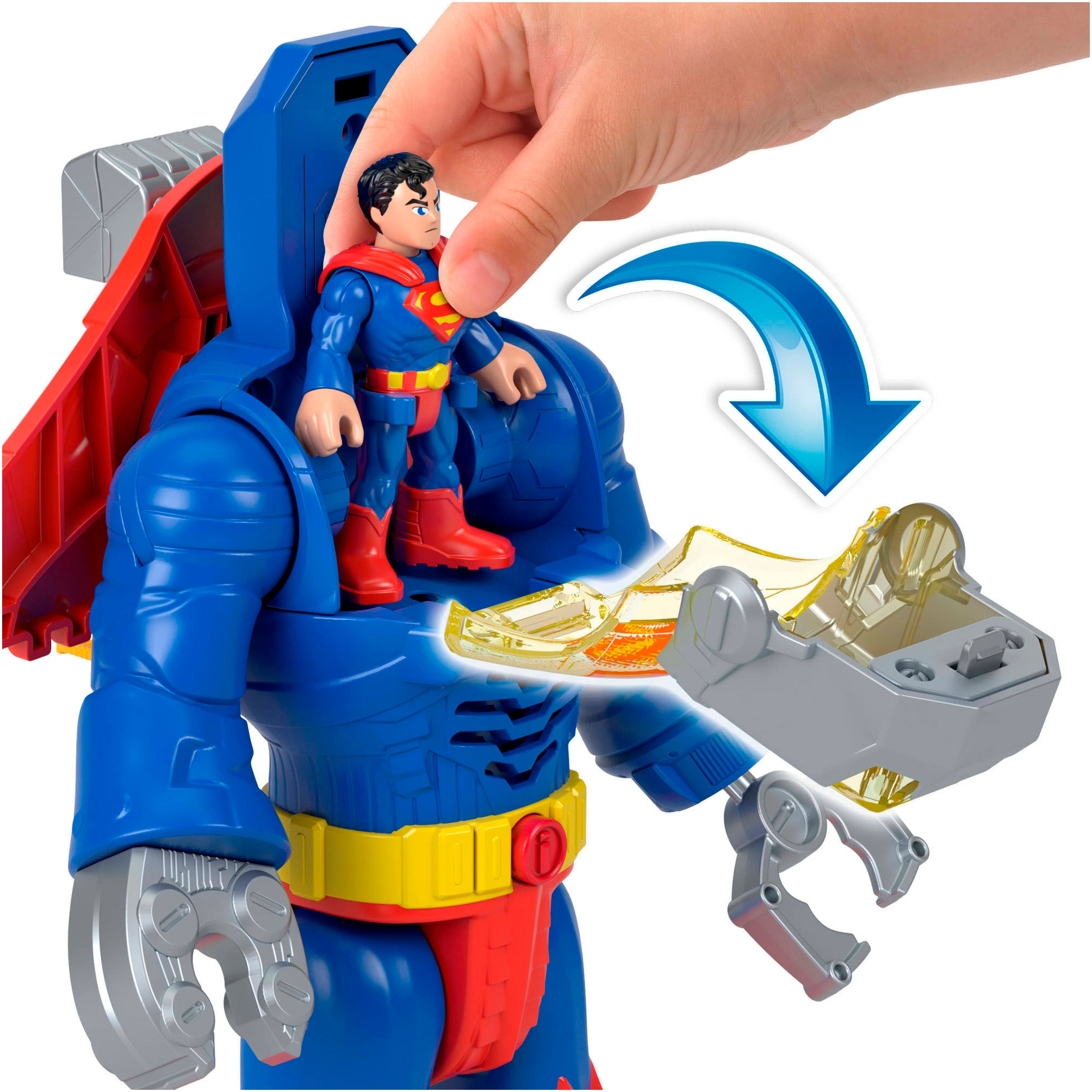 Mattel® Actionfigur »Imaginext DC Super Friends Superman Insider im Exo-Anzug«