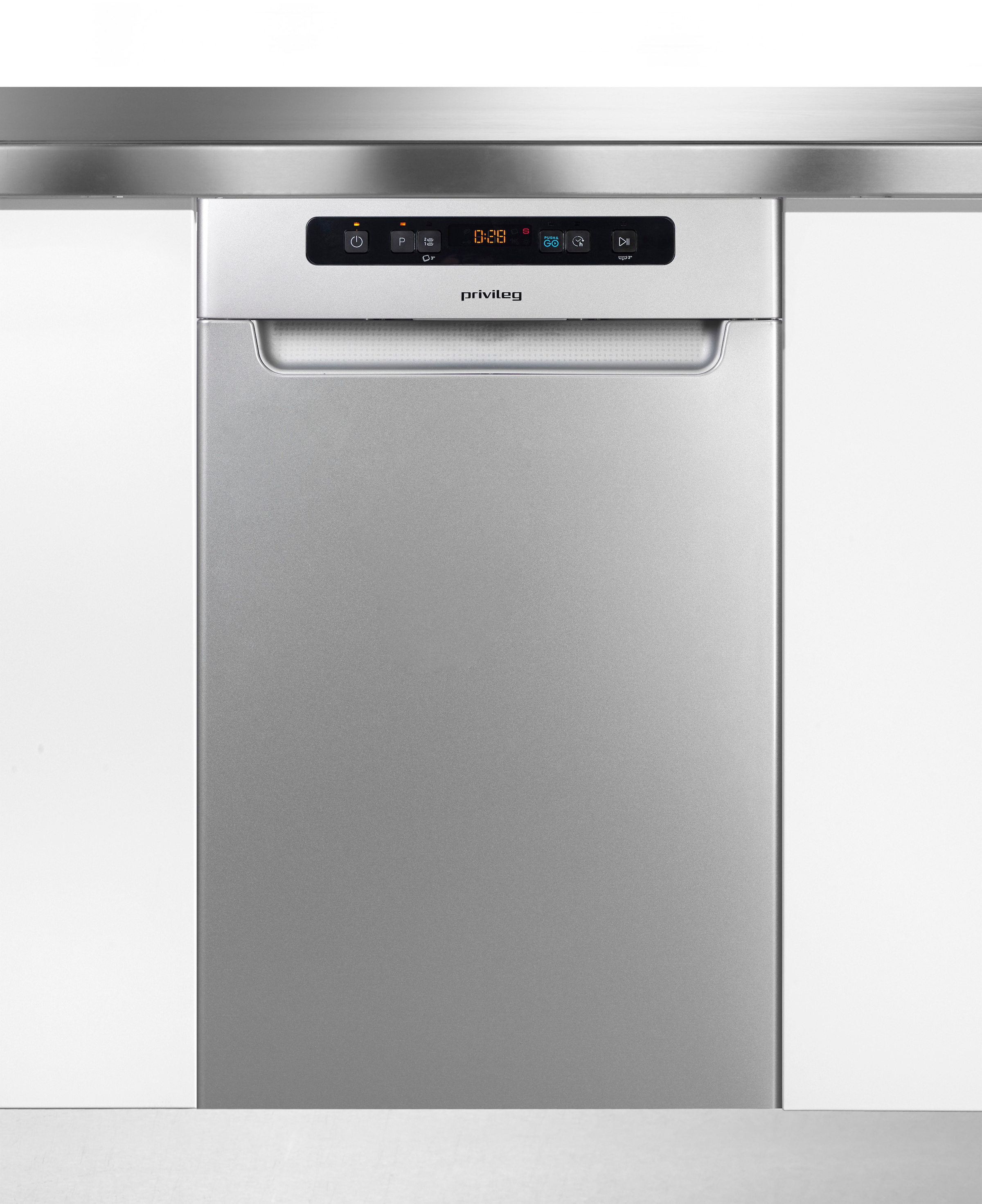 Privileg Unterbaugeschirrspüler »PV2UC10BS7A0S«, 10 Maßgedecke, Auto Door - automatisches Türöffnungssystem (abschaltbar)