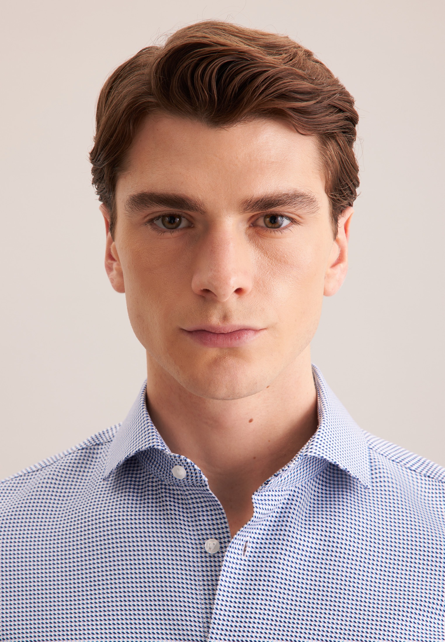 Thumbnail - seidensticker Businesshemd "Schwarze Rose" Shaped 1/1 Kentkragen Pepita