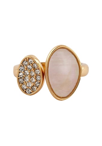 Buckley London Ring vergoldet mit Perlmutt und Kristallen kaufen