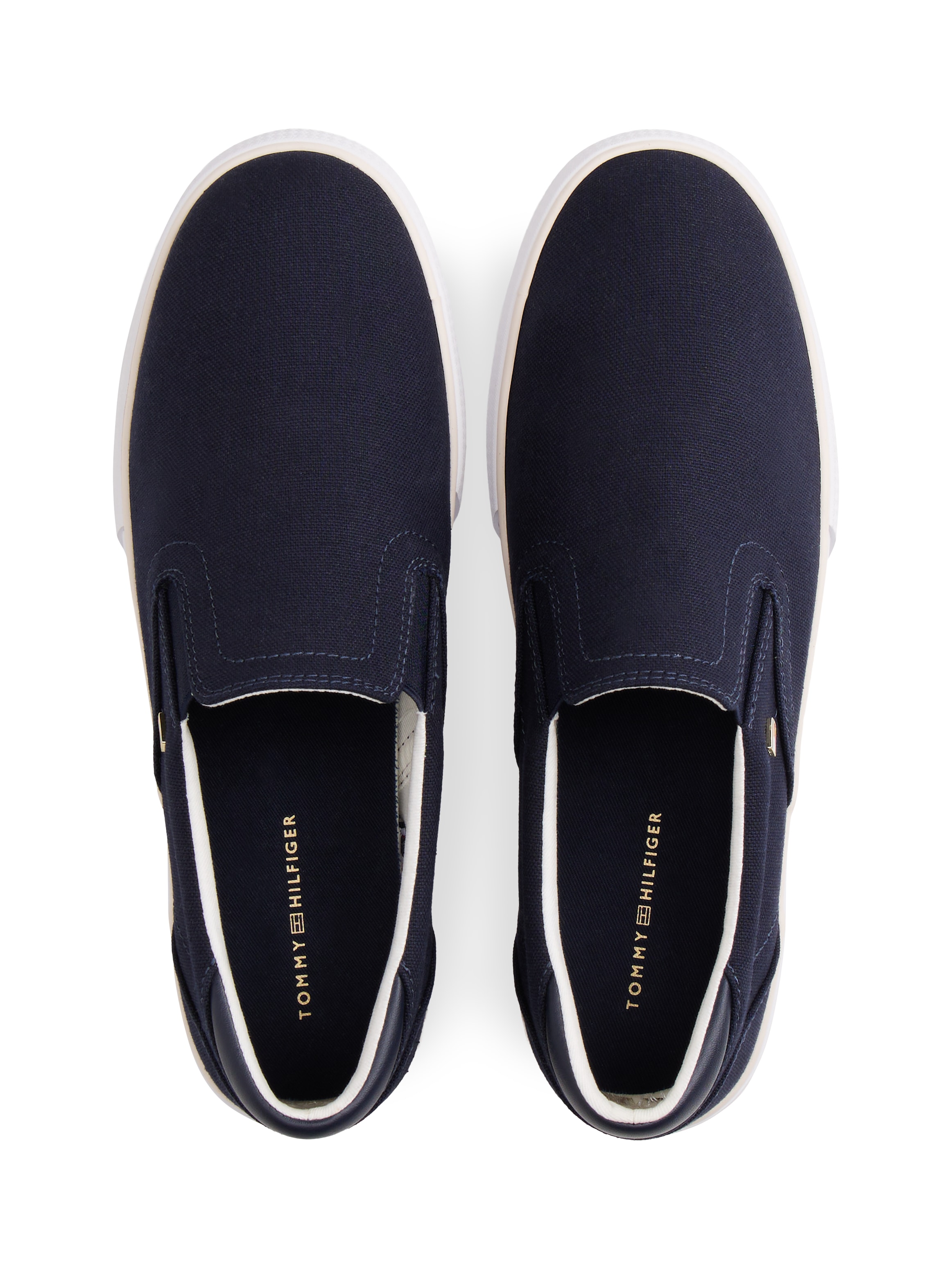 Tommy Hilfiger Slipper »TH LOW PROFILE SLIP ON«  Freizeitschuh, Loafer, Slipper mit edlem Logoemblem
