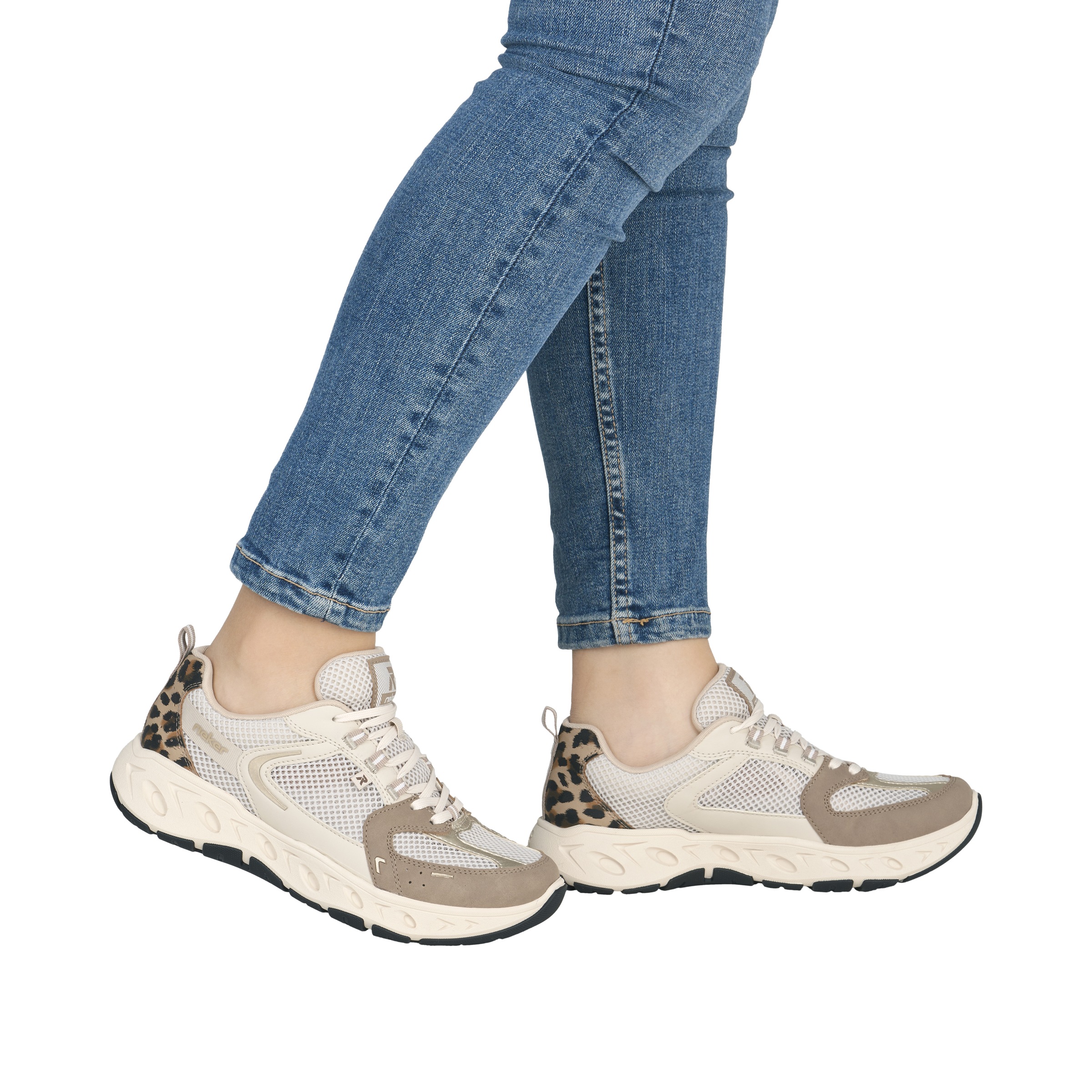 Rieker Plateau Sneaker Cream-Taupe 36 3