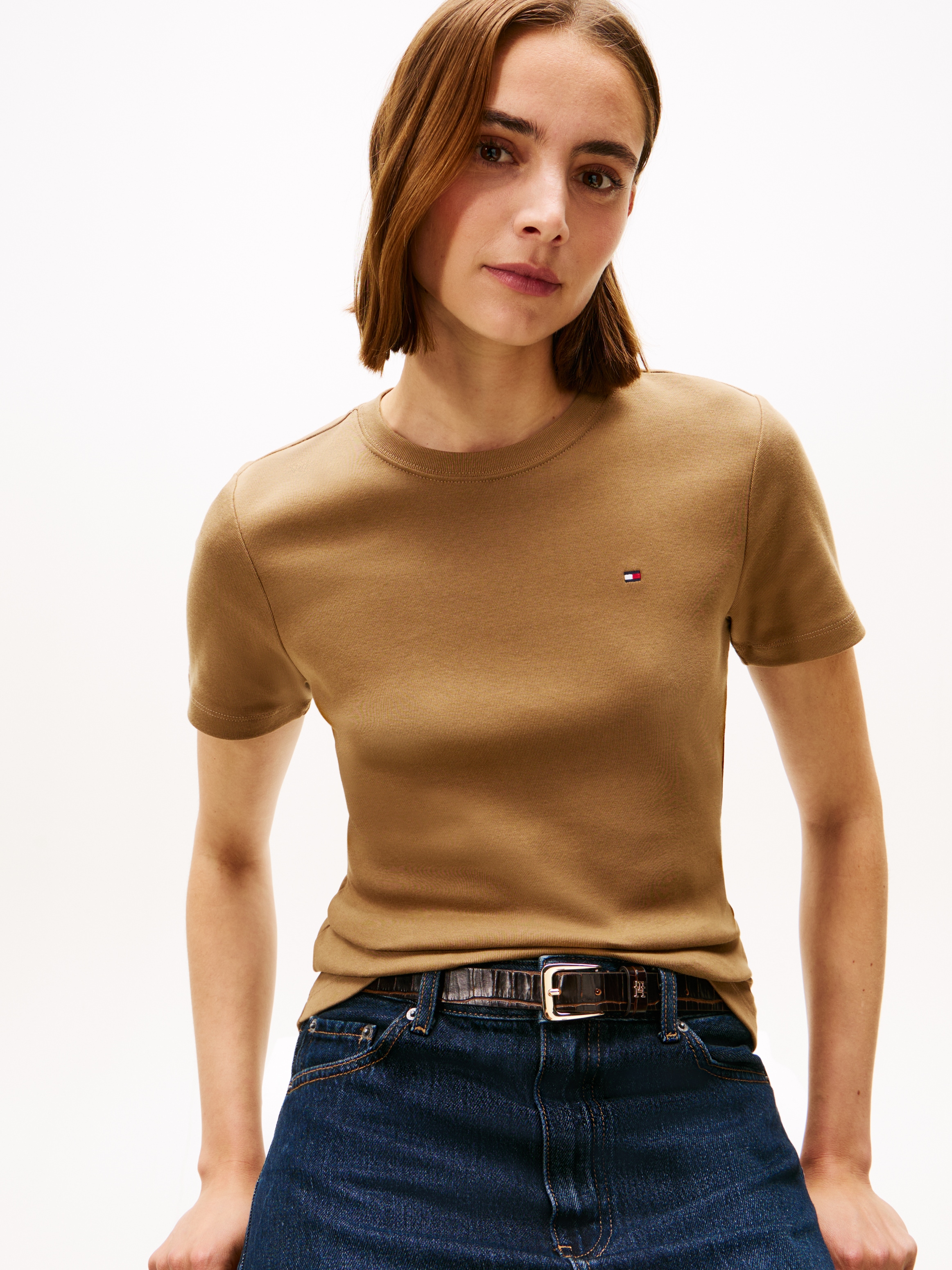 Tommy Hilfiger T-Shirt "SLIM CODY C-NK SS", mit Logostickerei günstig online kaufen