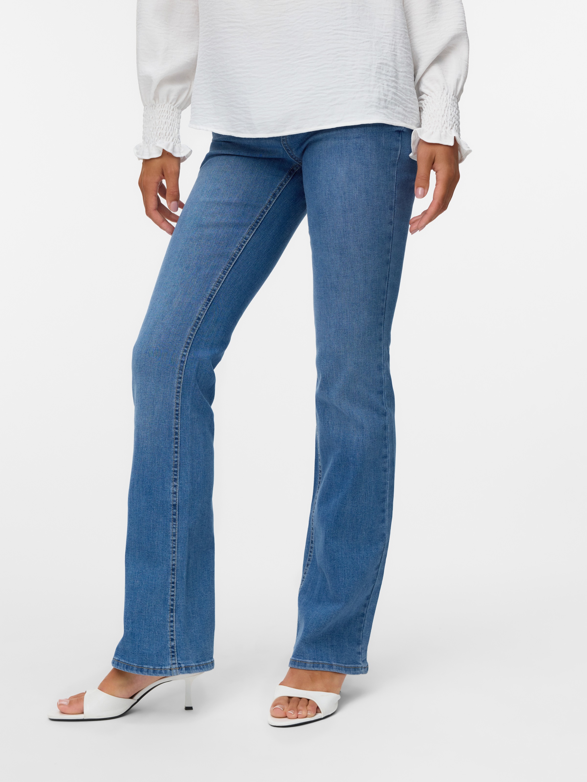 Vero Moda Bootcut-Jeans "VMFLASH MR FLARED POCKET JNS RA3042 NOOS" Baumwoll günstig online kaufen
