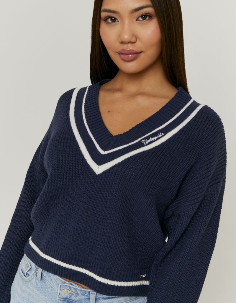 Tally Weijl Strickpullover "SPUACKARIBOU" Kunstfaser, mit tiefem V-Ausschni günstig online kaufen