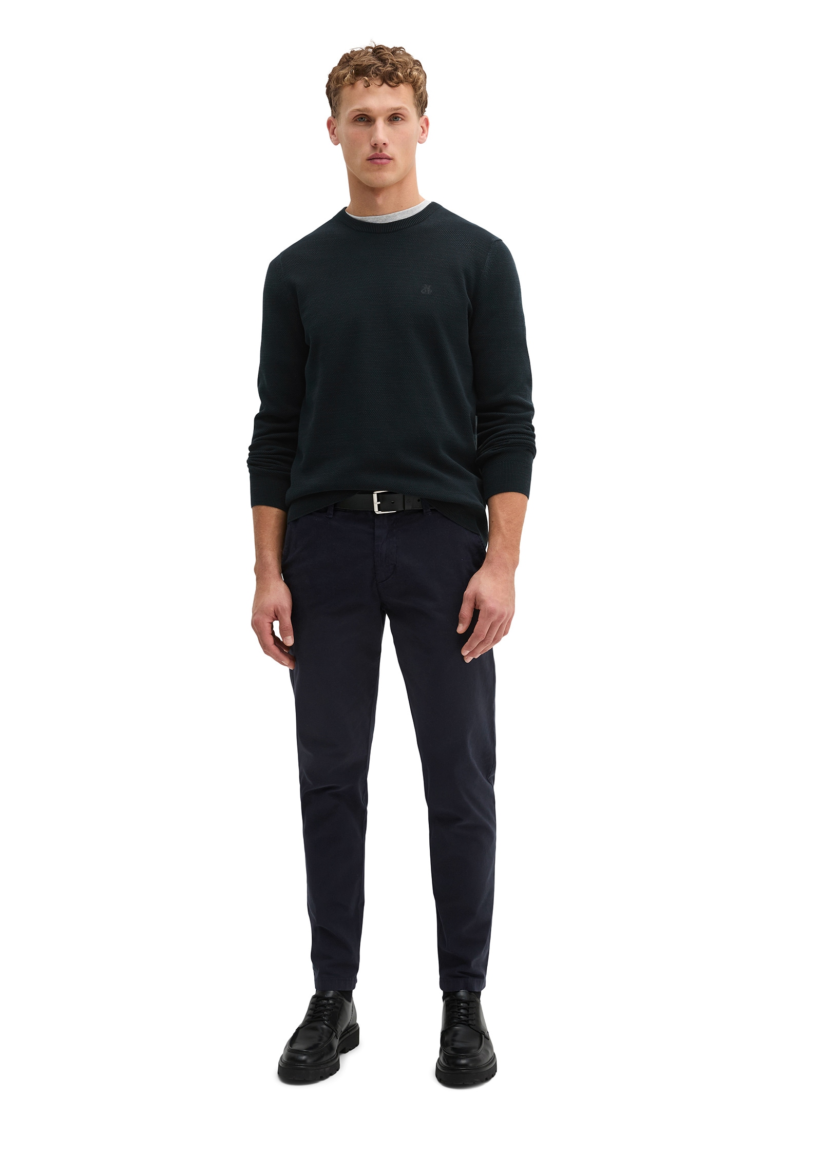 Marc O'Polo Rundhalspullover »aus Bio-Baumwoll-Piqué«