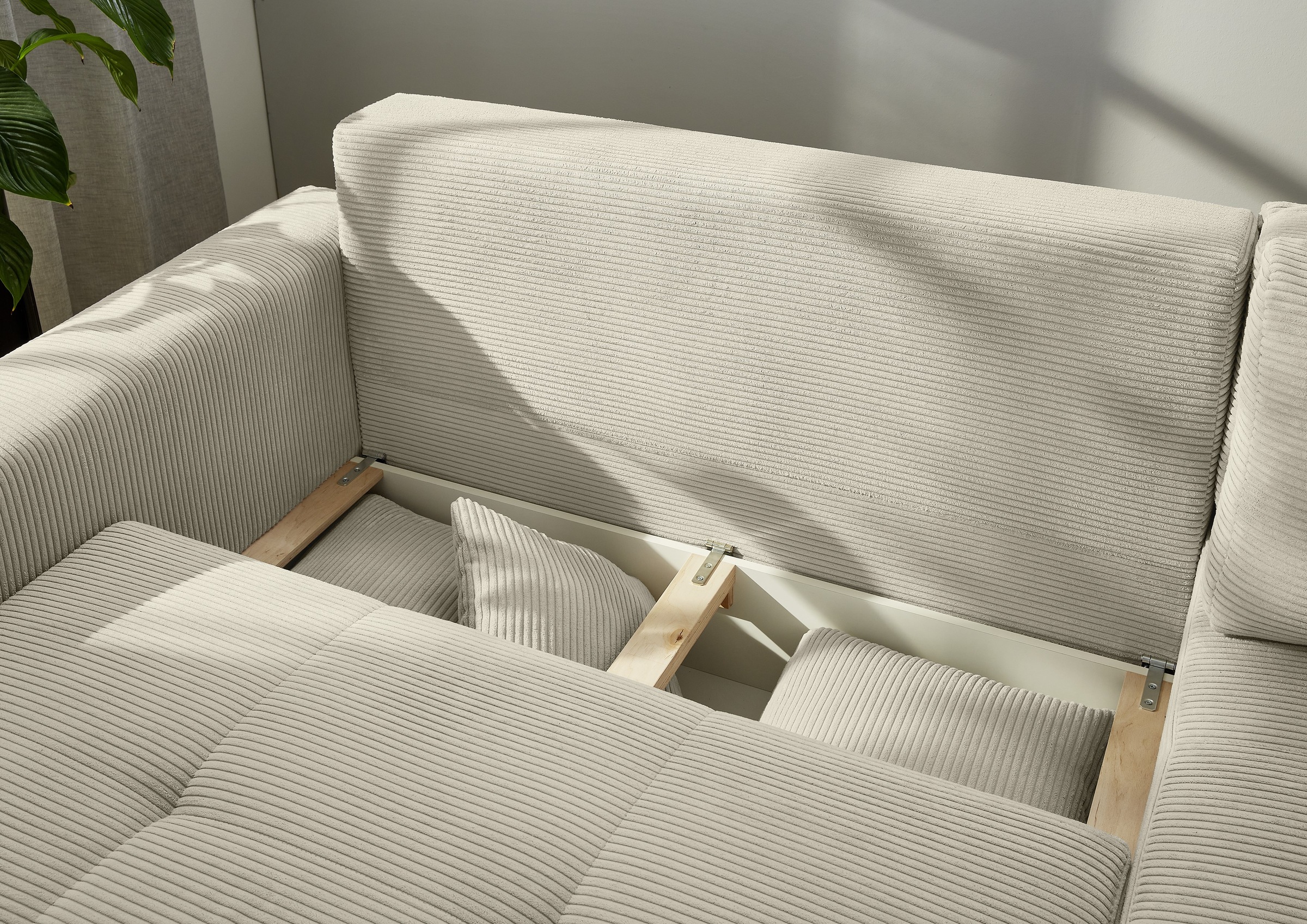 Jockenhöfer Gruppe Ecksofa »Sunset, Dauerschlafsofa mit«, Tonnentaschen-Federkern, 5cm Kaltschaumtopper, flexible montierbar