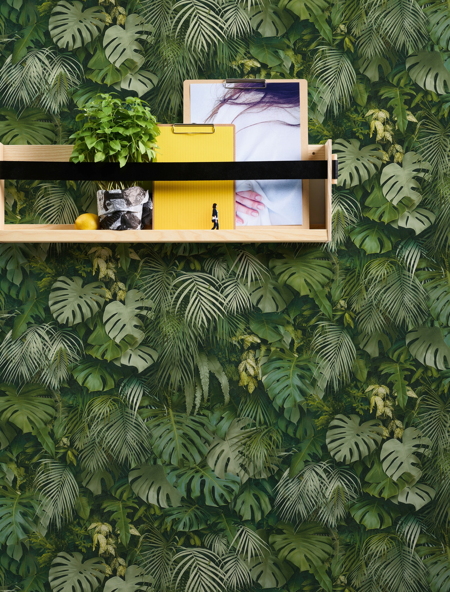 A.S. Création Vliestapete »Greenery mit Palmenprint in Dschungel Optik«, floral-botanisch-Wald, Palmentapete Tapete Dschungel Tapeten Wohnzimmer Schlafzimmer Küche