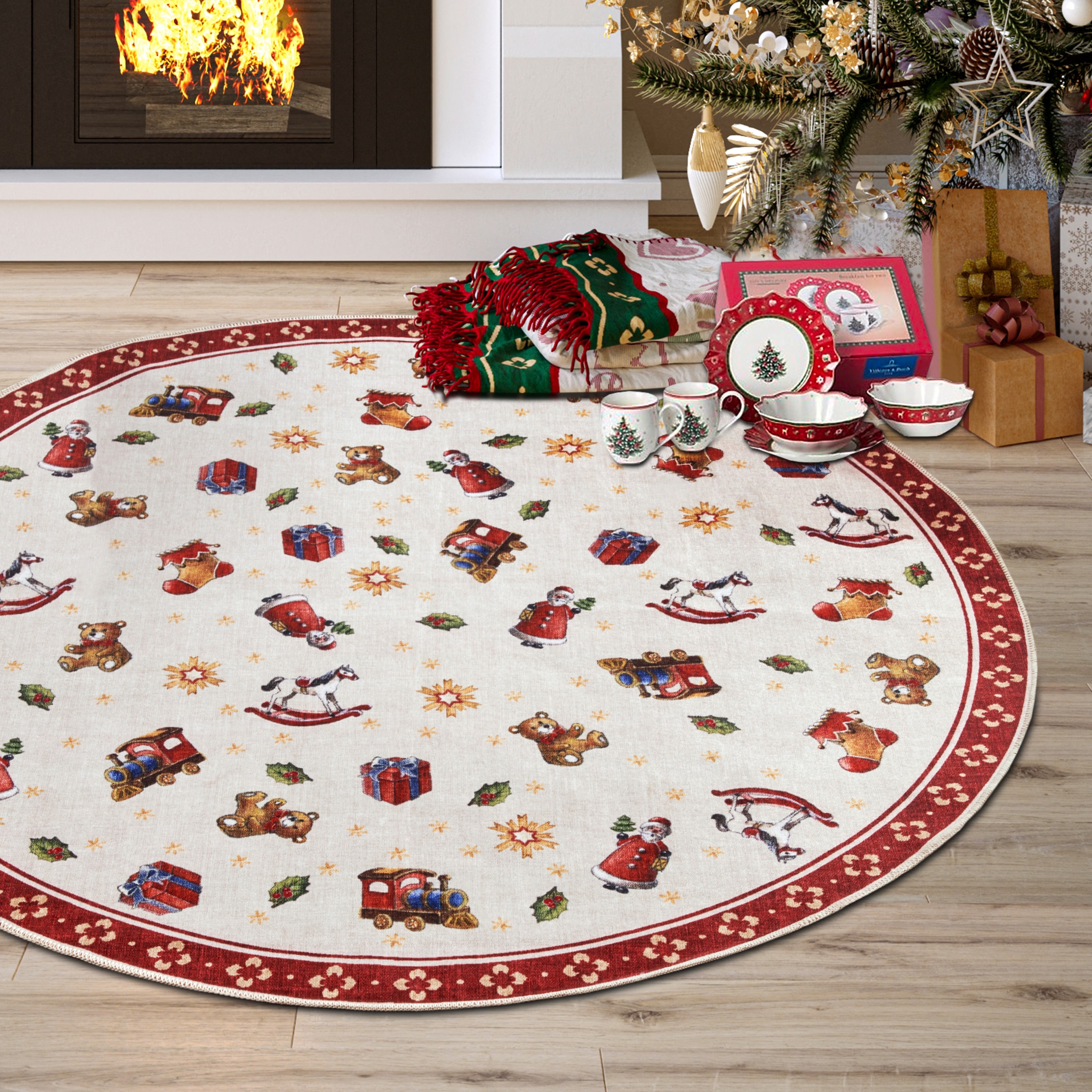 Villeroy & Boch "Nostalgic Toys Delight, eckig, rund und Läufer" 3 mm Höhe Weihnachten, Wohnzimmer, Flur, Geschenk, Toys Delight, Dekoration