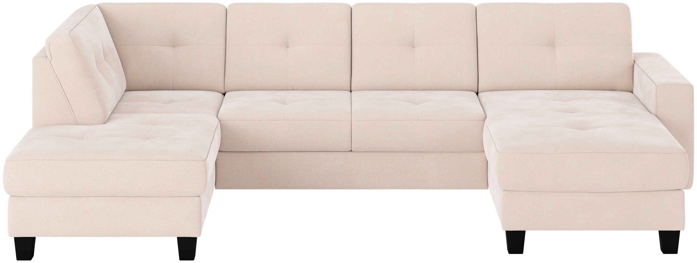 Places of Style Wohnlandschaft »Varese«, Kreuznaht in beige