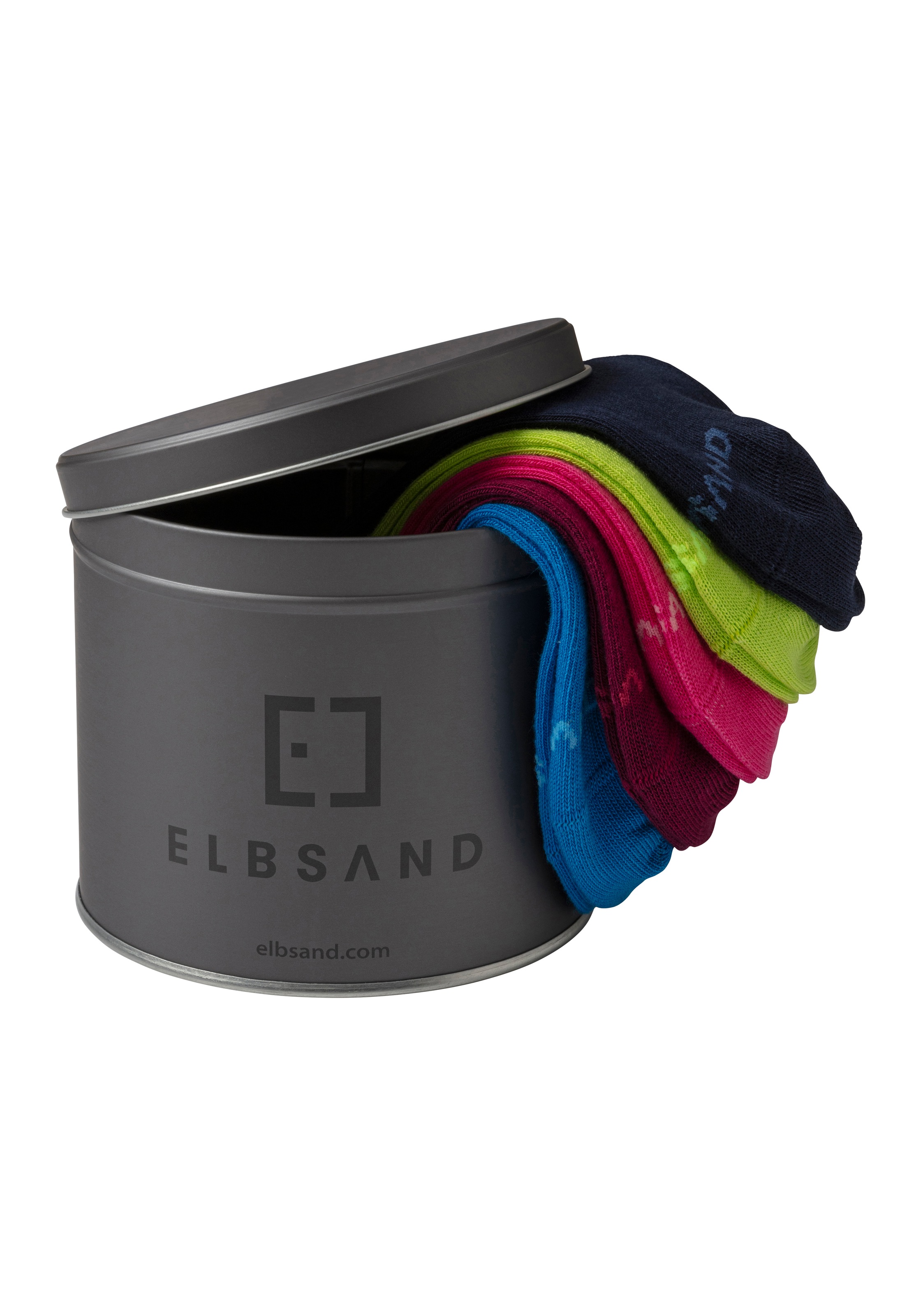 Elbsand Socken Dose, 5 Stk. tlg. verpackt in praktischer Metalldose günstig online kaufen