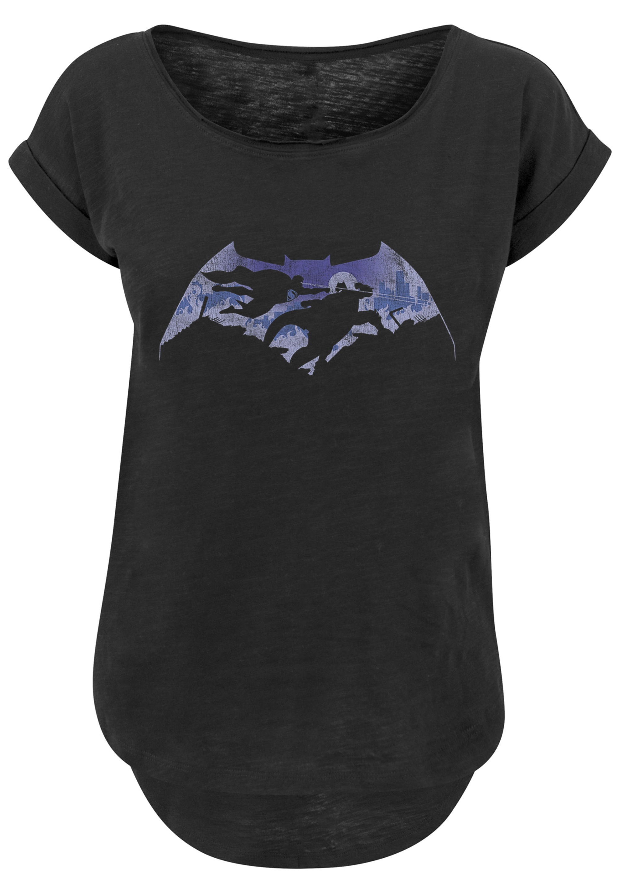 F4NT4STIC T-Shirt »DC Comics Batman v Superman Battle«, Damen,Premium Merch,Lang,Longshirt,Bedruckt