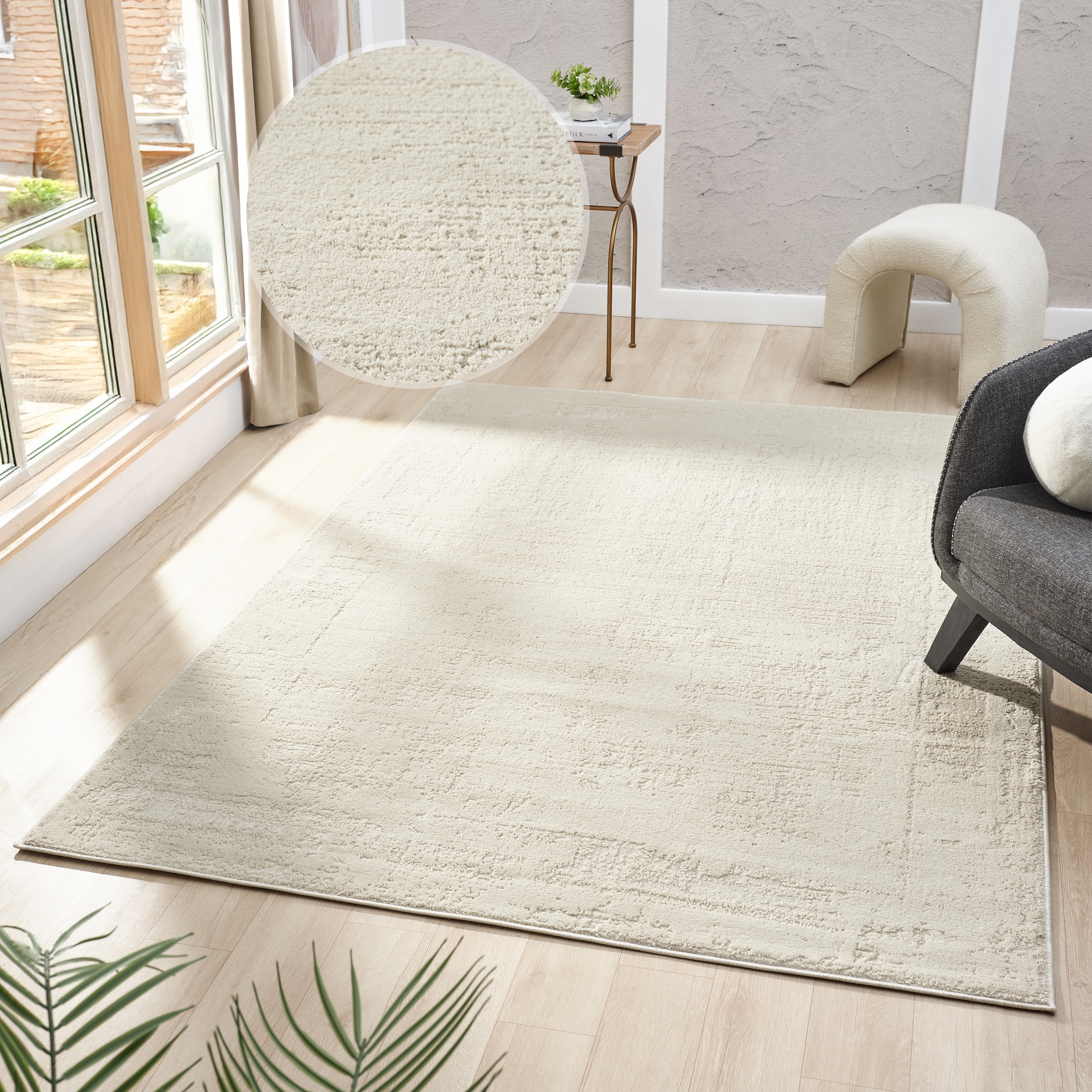 OTTO home Teppich "Hamsa" rechteckig 9 mm Höhe dezenter Glanz, Schrumpf-Gar günstig online kaufen