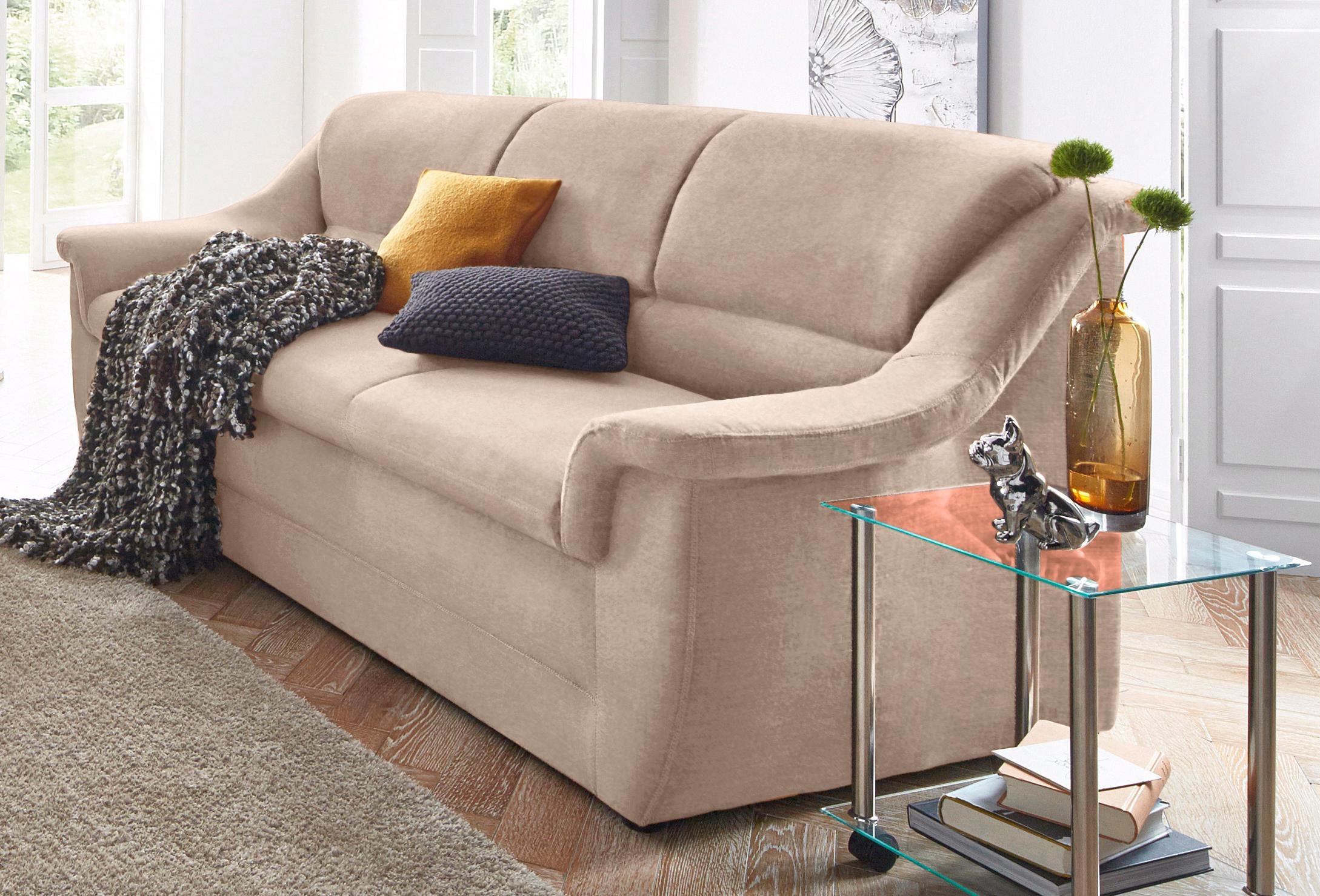 DOMO collection 3-Sitzer "Lale formschönes & komfortables Sofa, zeitlos & elegant, Breite 198cm" optimal für kleinere Räume