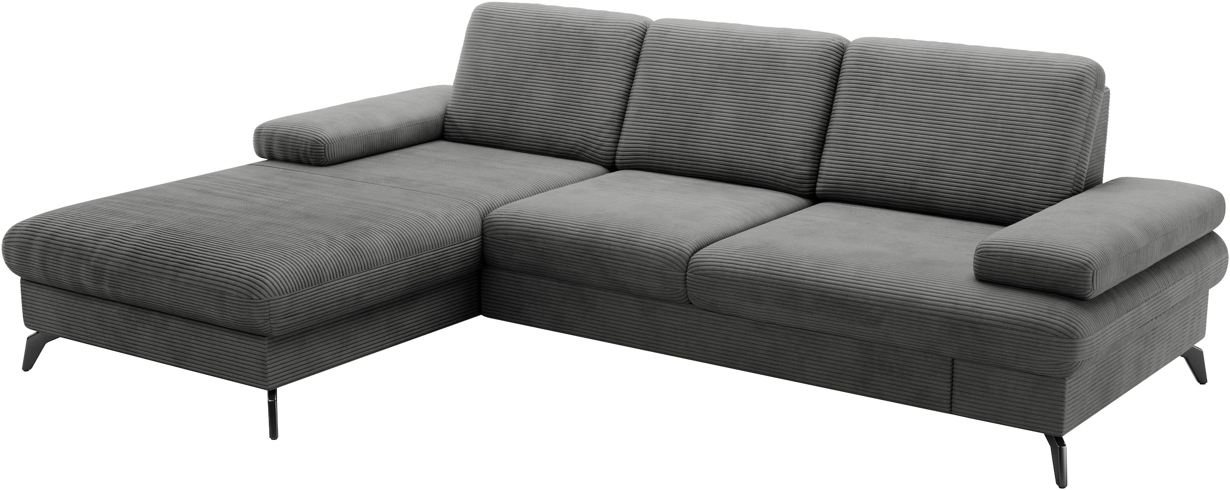 sit&more Ecksofa »Morris Jubi, L-Form«, inkl. Armteilfunktion und 1 Zierkissen, wahlweise mit Bettfunktion