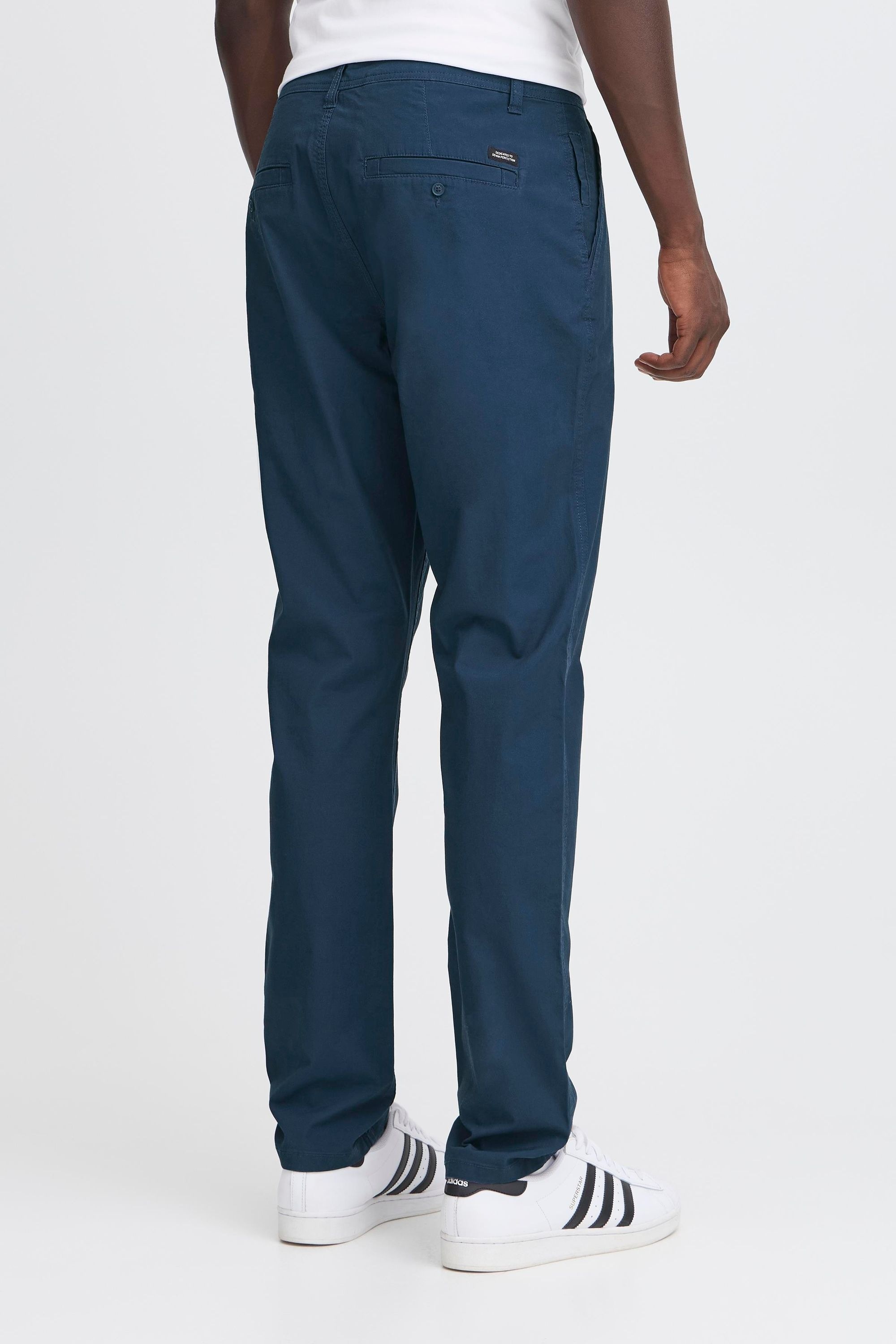 Chinohose BLEND "BHTiran", Herren, Gr. 32, Länge 32, marineblaus, Web, 98% Baumwolle, 2% Elasthan, unifarben, normal lang, Hosen Chinohose, Klassische Chinohose mit Taschen 6