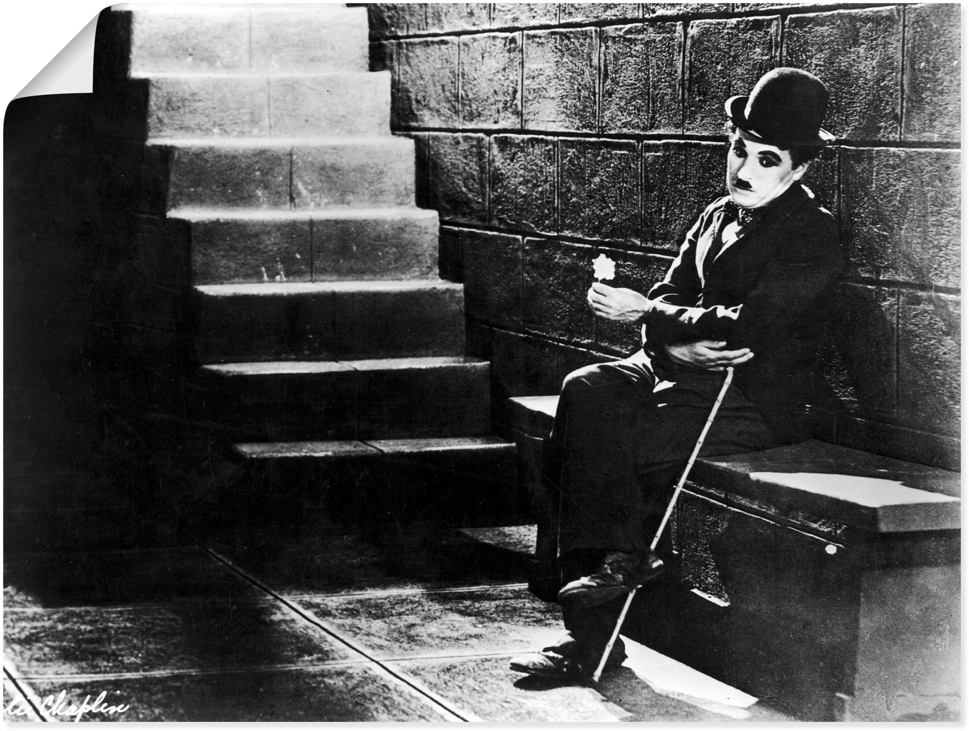Artland Poster "Charlie Chaplin - Lichter der Großstadt 1931" Stars 1 Stk. tlg. ohne Rahmen