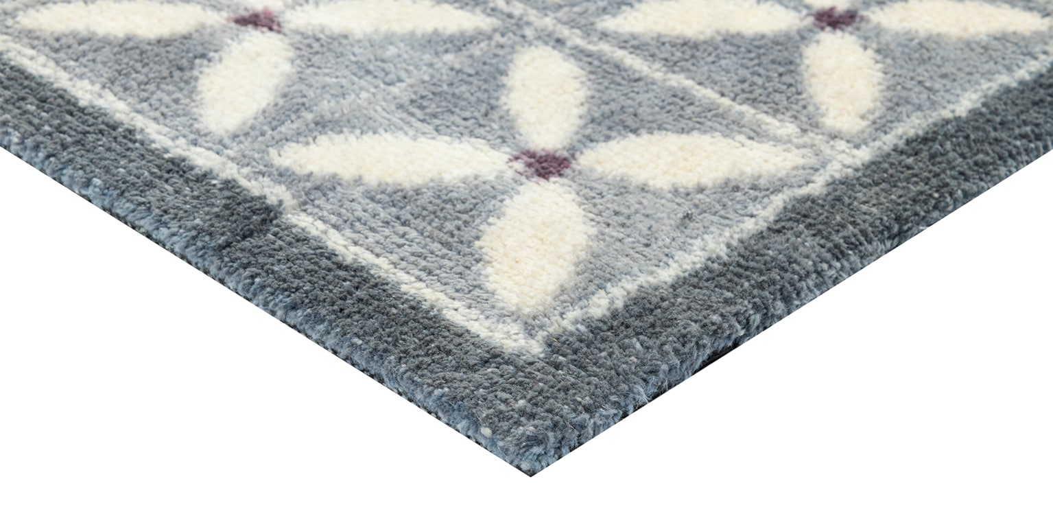 Turtle Mat Teppich »Flower Fields Grey«, rechteckig, 9 mm Höhe