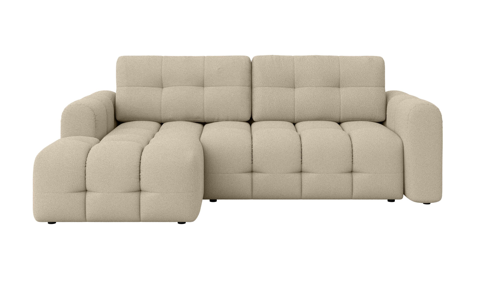 INOSIGN Ecksofa »Manilla, wahlweise mit Bettfunktion, B/T/H 265/170/91 cm«, L-Form mit Recamiere rechts/links bestellbar, Wellenunterfederung