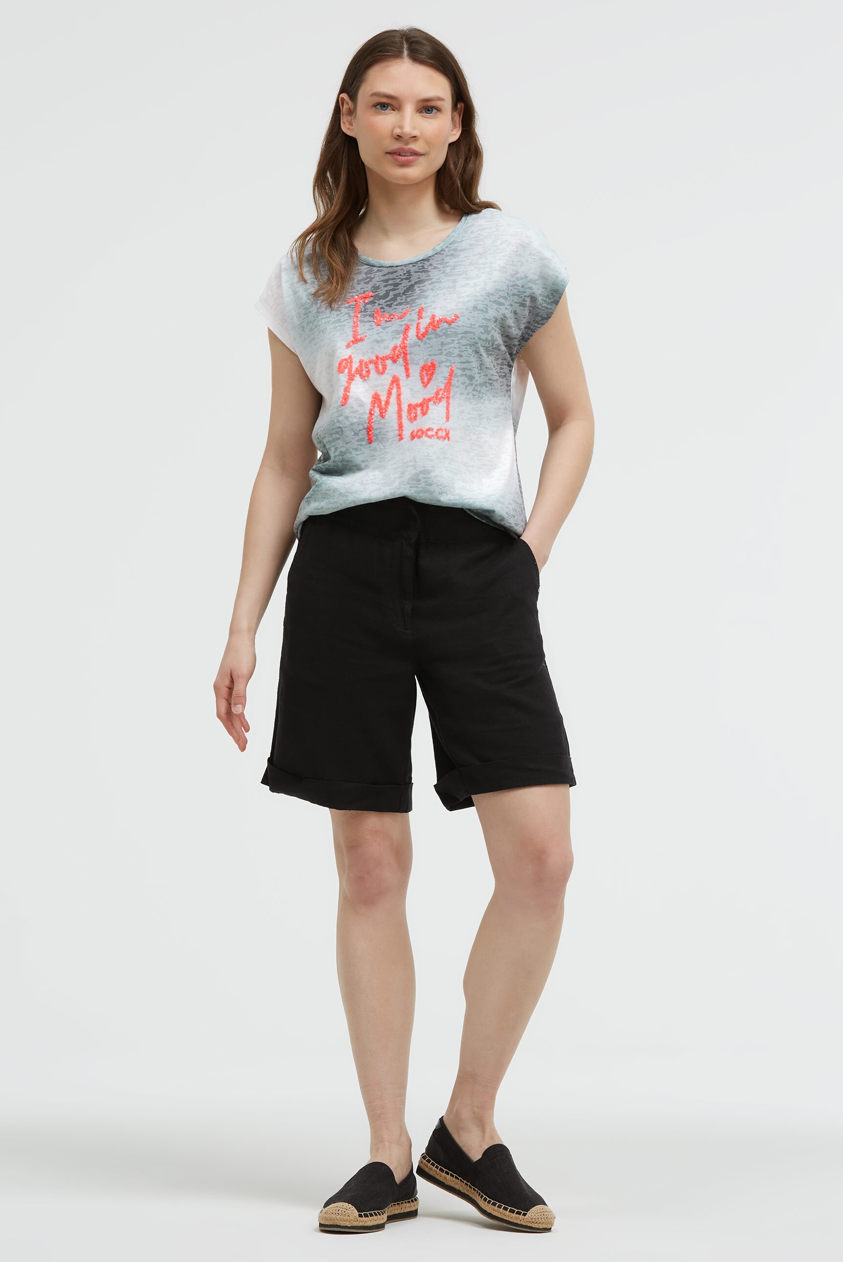 SOCCX Rundhalsshirt mit Farbverlauf