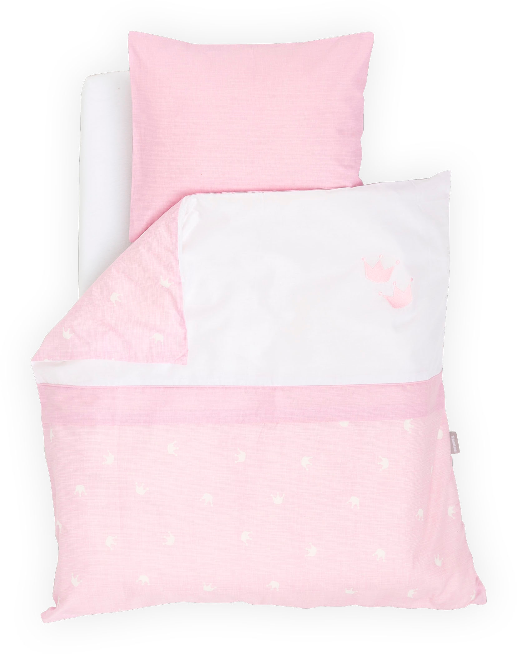 Träumeland Babybettwäsche "kuschelweiche Bettwäsche Krone" 2 Stk. günstig online kaufen