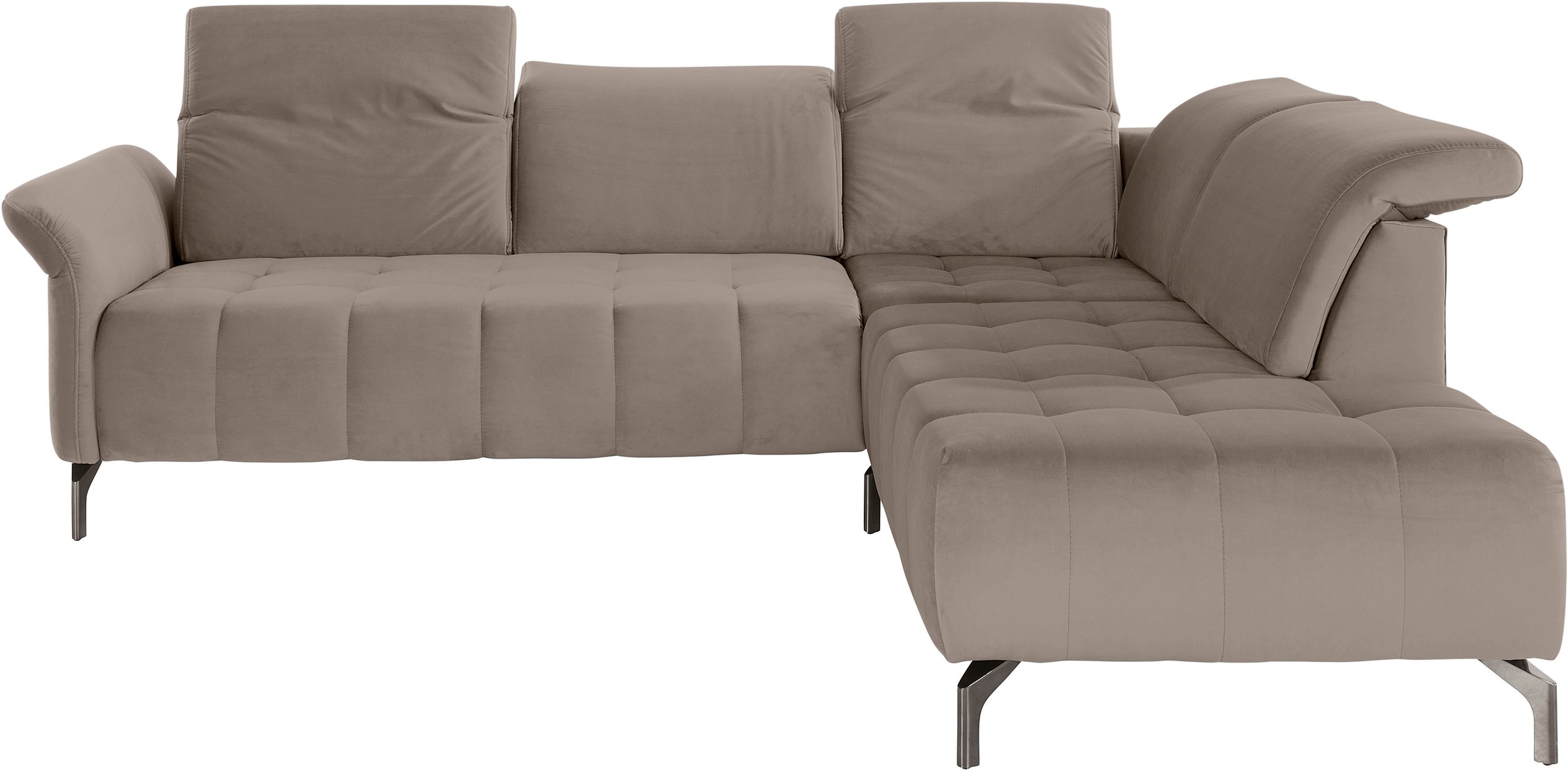 Home affaire Ecksofa "Fresh L-Form" Federkern, wahlweise Kopfteilverstellun günstig online kaufen