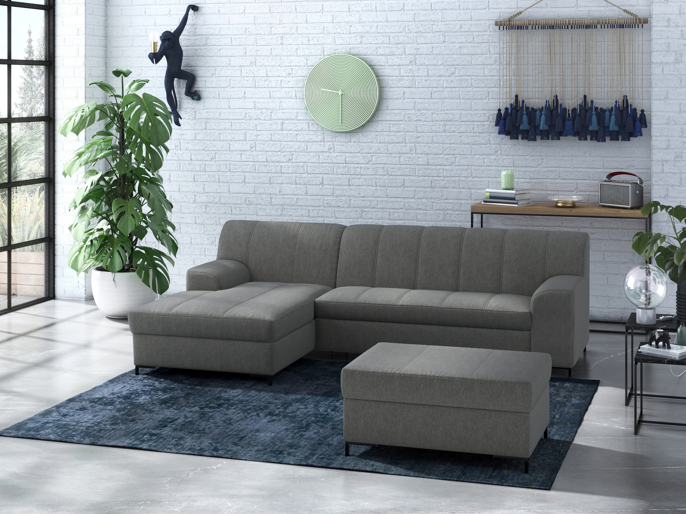 INOSIGN Ecksofa »Balme L-Form«, Inkl. Zierkissen, wahlweise mit Bettfunktion