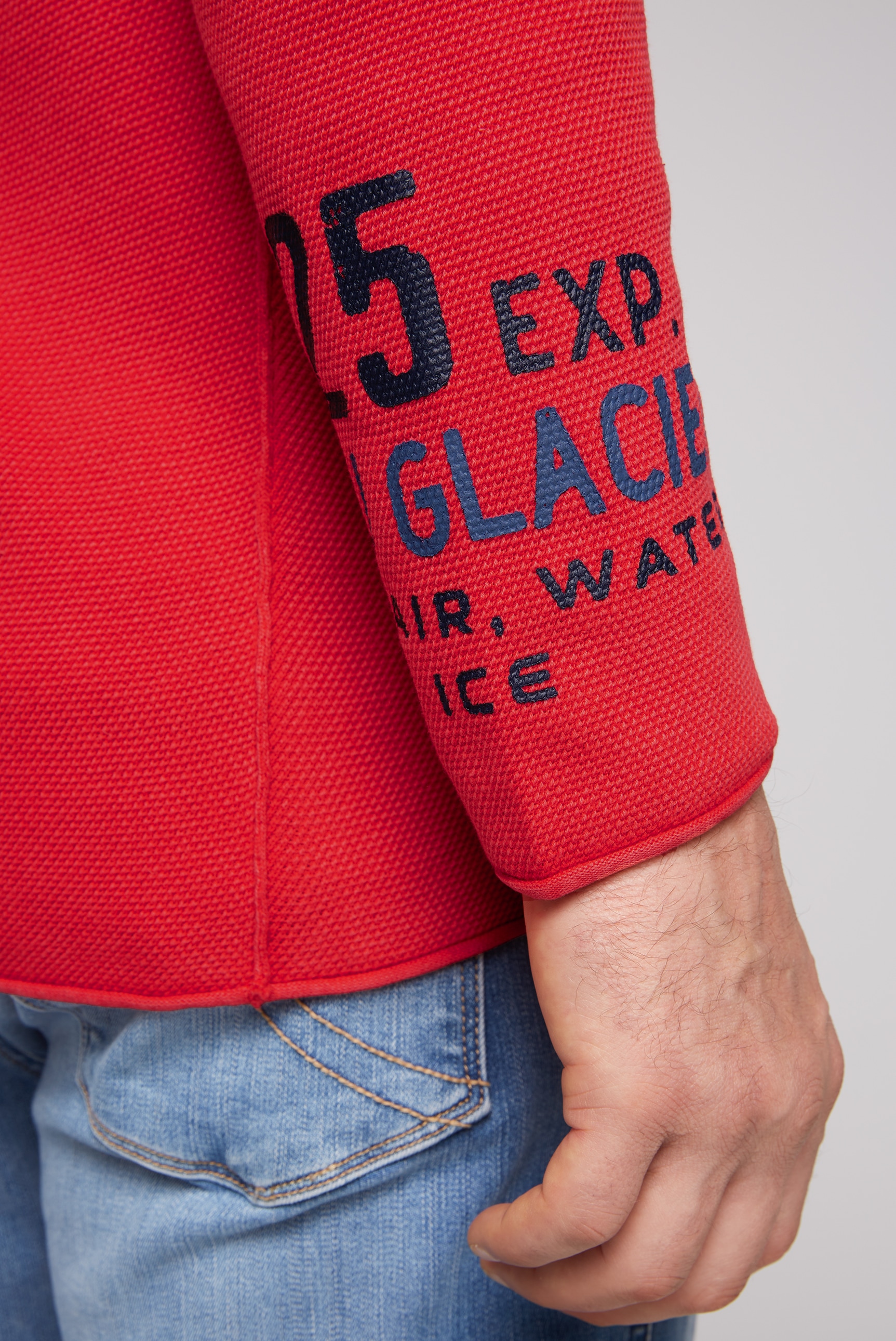 CAMP DAVID V-Ausschnitt-Pullover, mit Brusttasche
