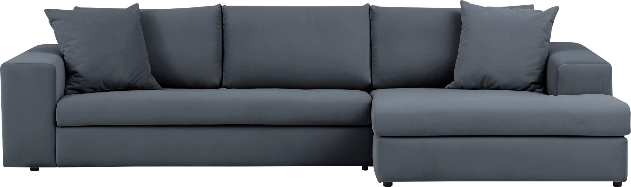 andas Ecksofa »SLEETLAND XXL in Samtvelours oder Vintage-Leder-Optik, L-Form,«, besonders groß und bequem