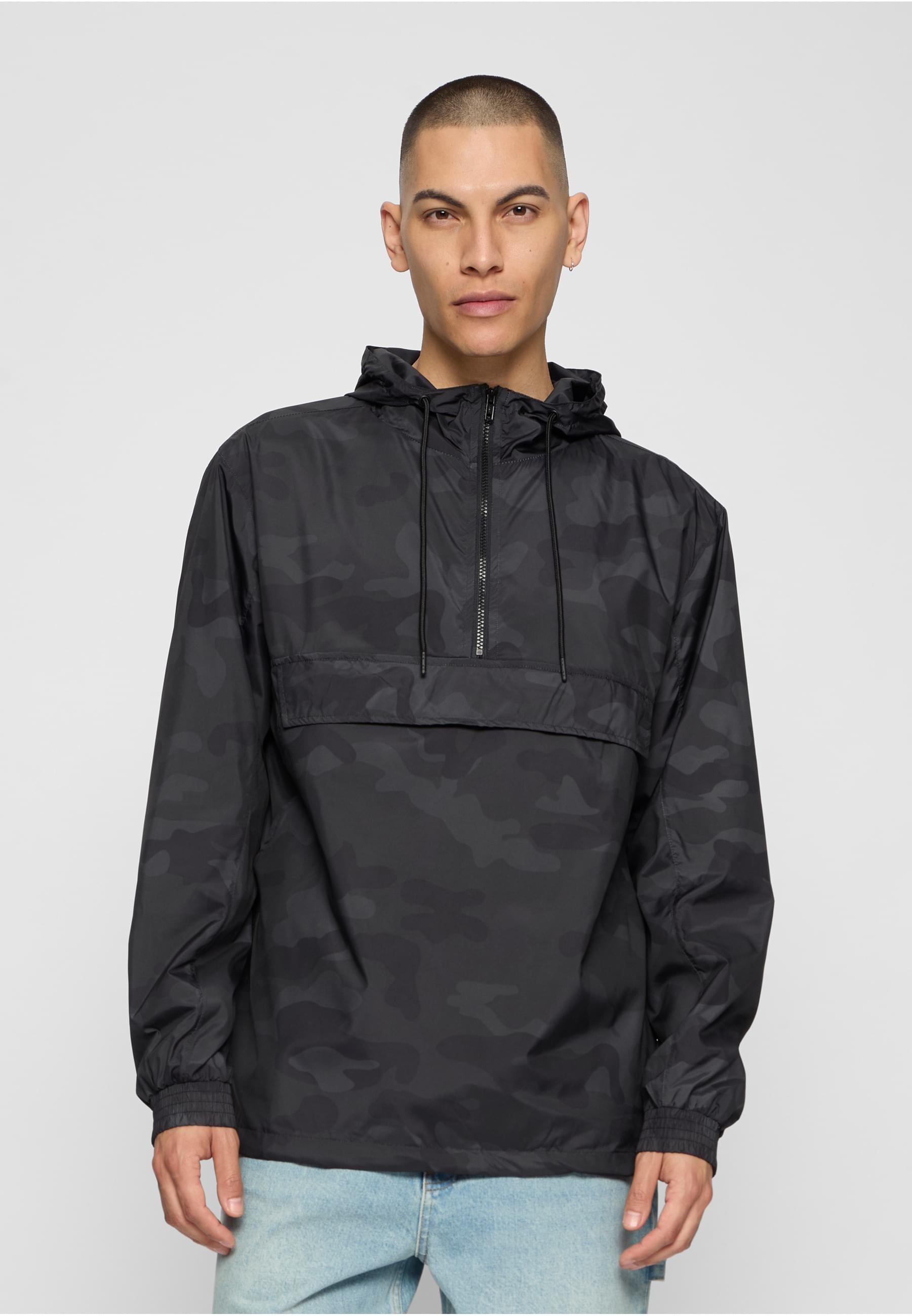 URBAN CLASSICS Anorak »Urban Classics Herren Camo Pull Over Windbreaker«, (1 St.), mit Kapuze