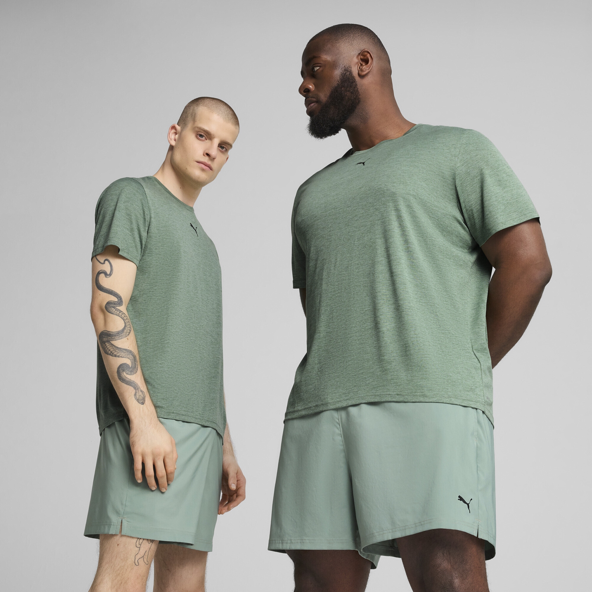 PUMA Trainingsshirt »TAD ESSENTIALS Meliertes T-Shirt mit Cat Logo Herren«