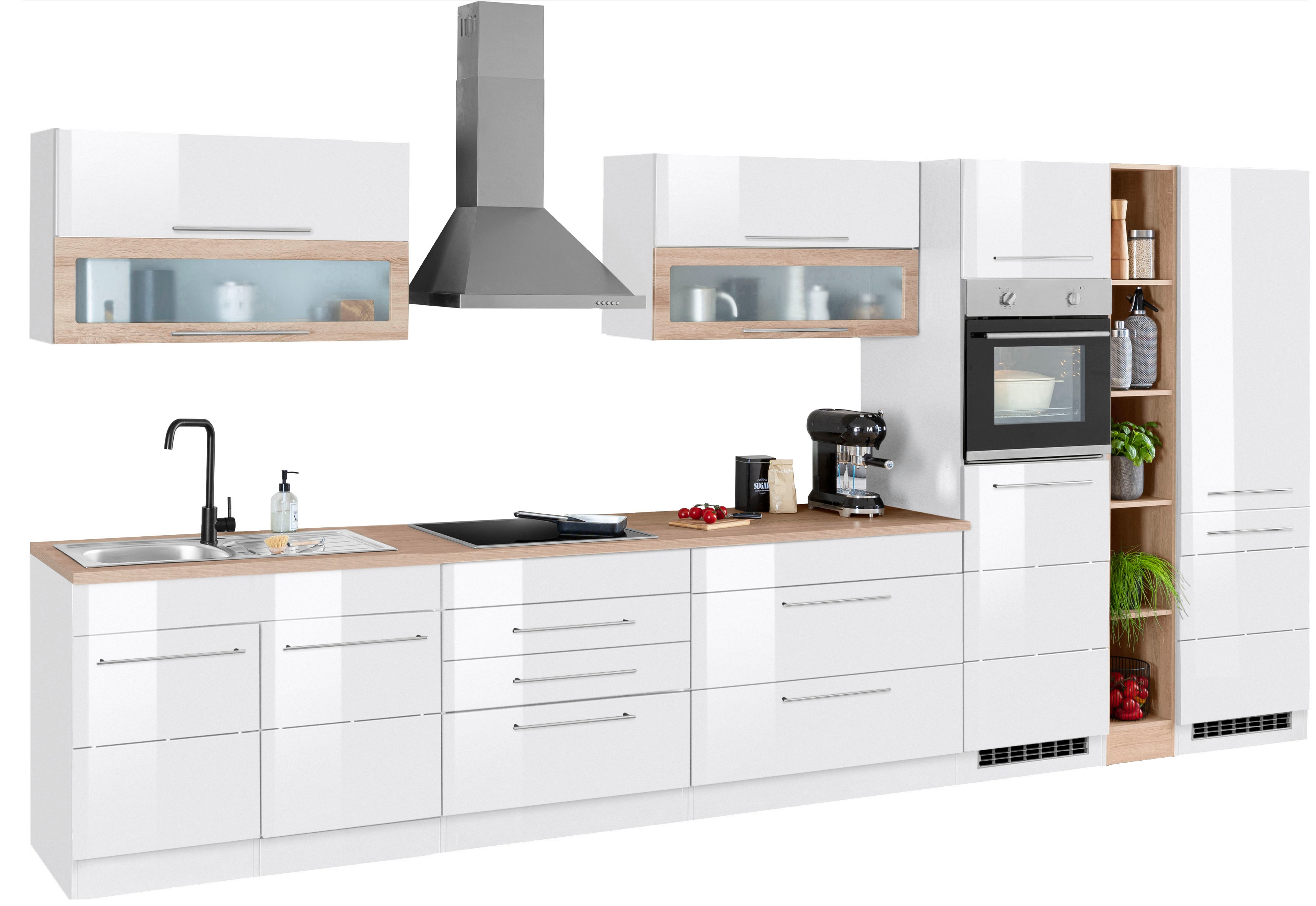 Thumbnail - HELD MÖBEL Küchenzeile "Wien", Breite 430 cm, wahlweise mit E-Geräten und Induktion