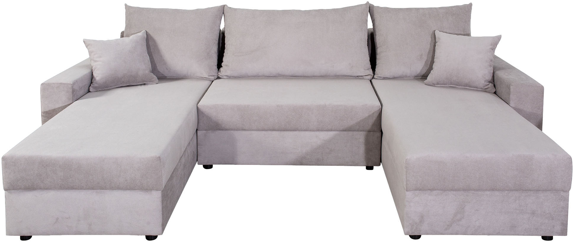 COLLECTION AB Wohnlandschaft »Pico U-Form, B: 252 cm« Schlaffunktion, Bettkasten & 2 Zierkissen